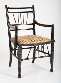 Ensemble de quatre chaises de style Arts & Crafts à la manière d'E. W. Godwin
