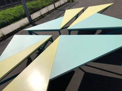 Set of Four Asymmetrical Architect Writing Desks, 1990s