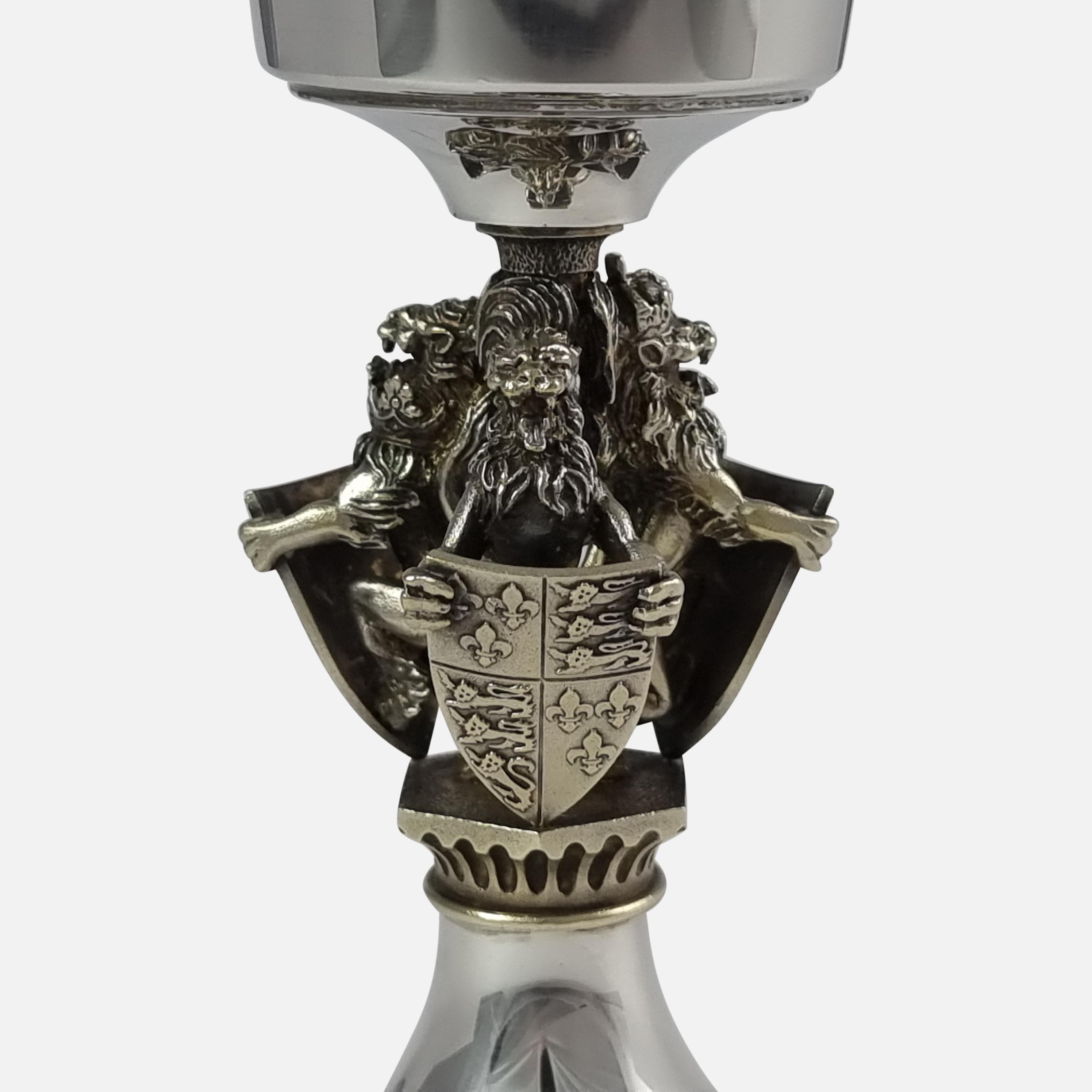 Set of Four Aurum Silver Gilt 'College of Arms' Goblets, Hector Miller, 1984 For Sale 8