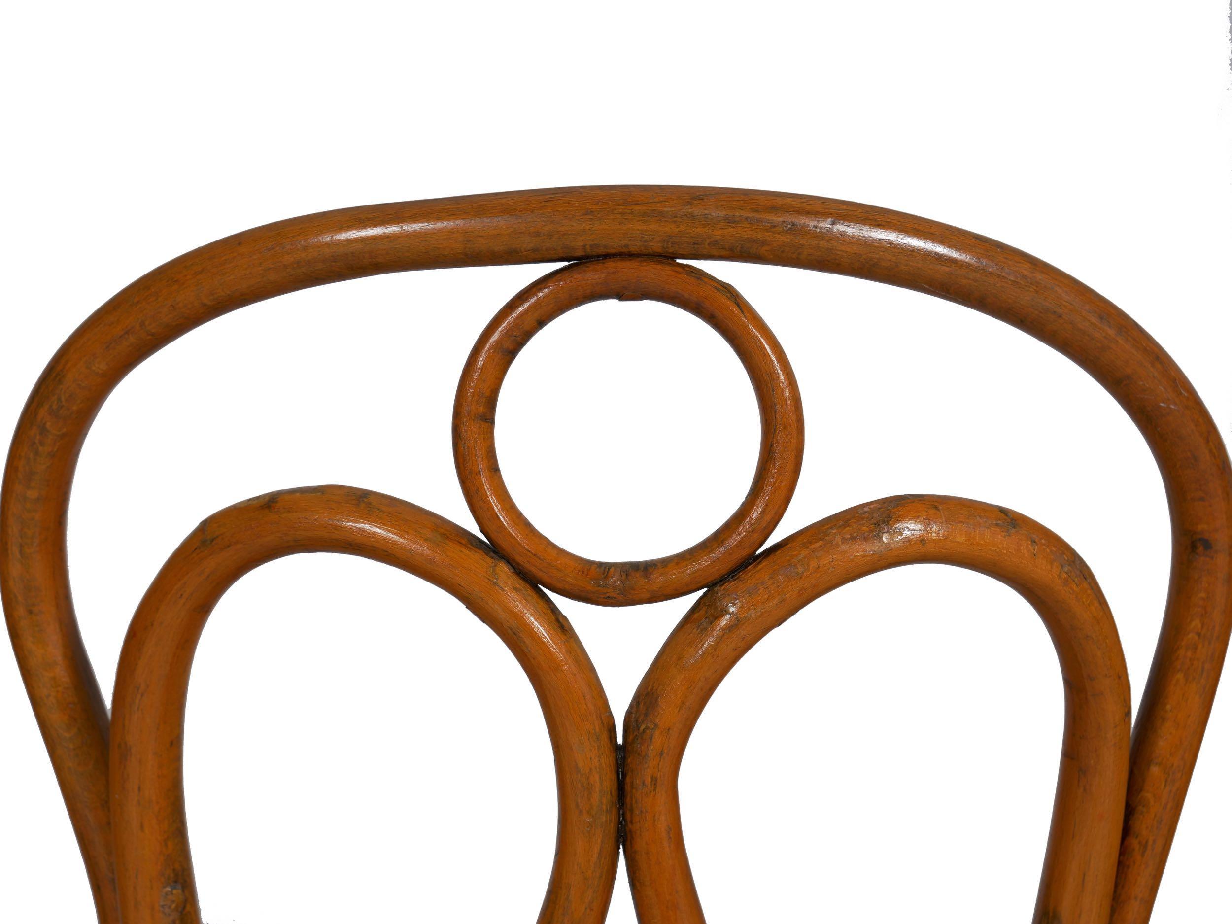 Set of Four Austrian Bentwood Vintage “Angel Chairs” No. 36 by Josef Kohn 6
