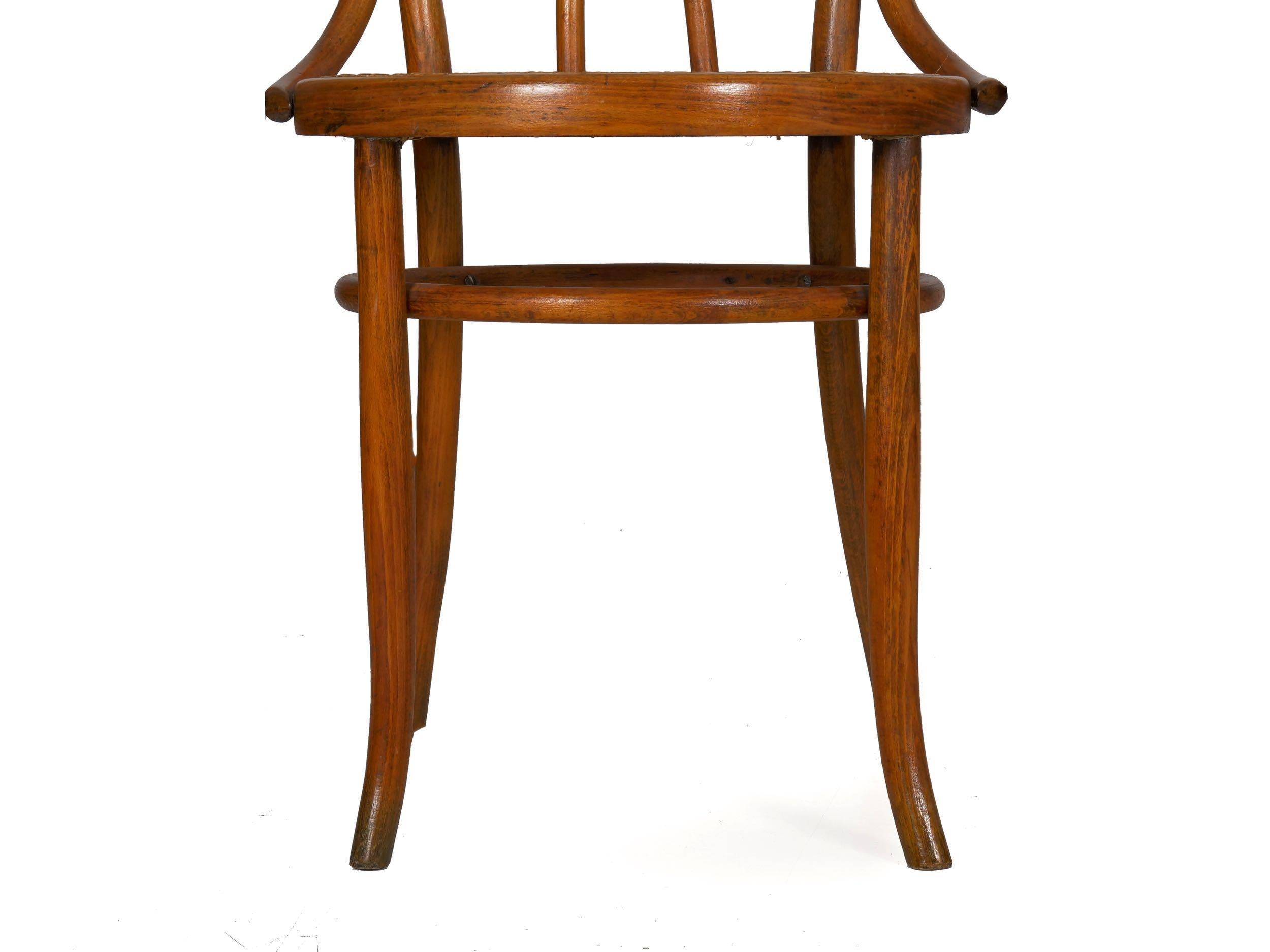 Set of Four Austrian Bentwood Vintage “Angel Chairs” No. 36 by Josef Kohn 7
