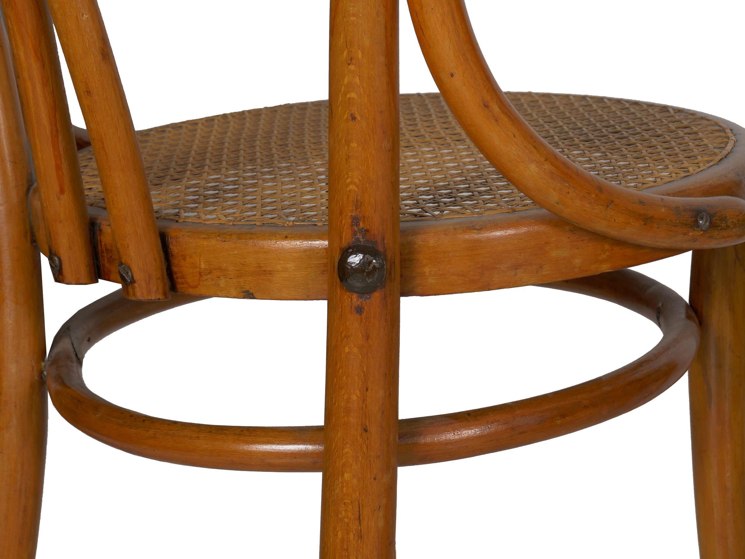 Set of Four Austrian Bentwood Vintage “Angel Chairs” No. 36 by Josef Kohn 9