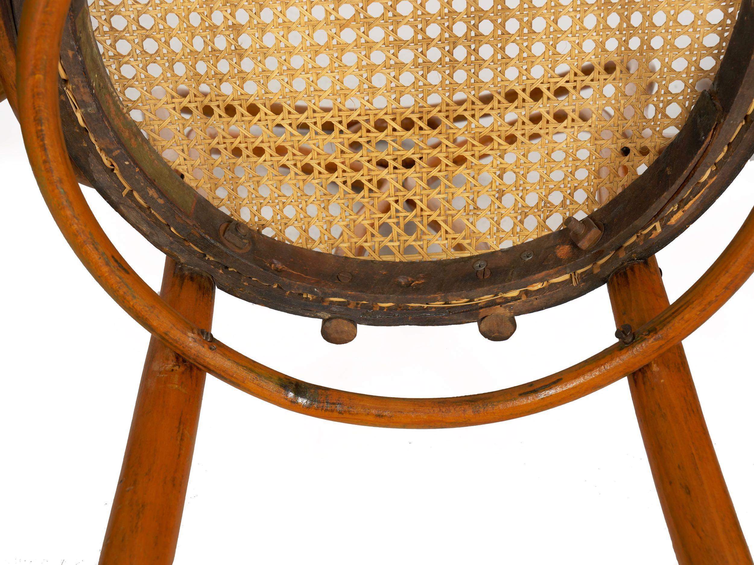Set of Four Austrian Bentwood Vintage “Angel Chairs” No. 36 by Josef Kohn 14