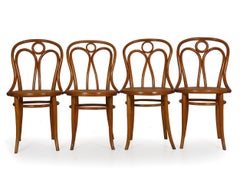 Set of Four Austrian Bentwood Vintage “Angel Chairs” No. 36 by Josef Kohn