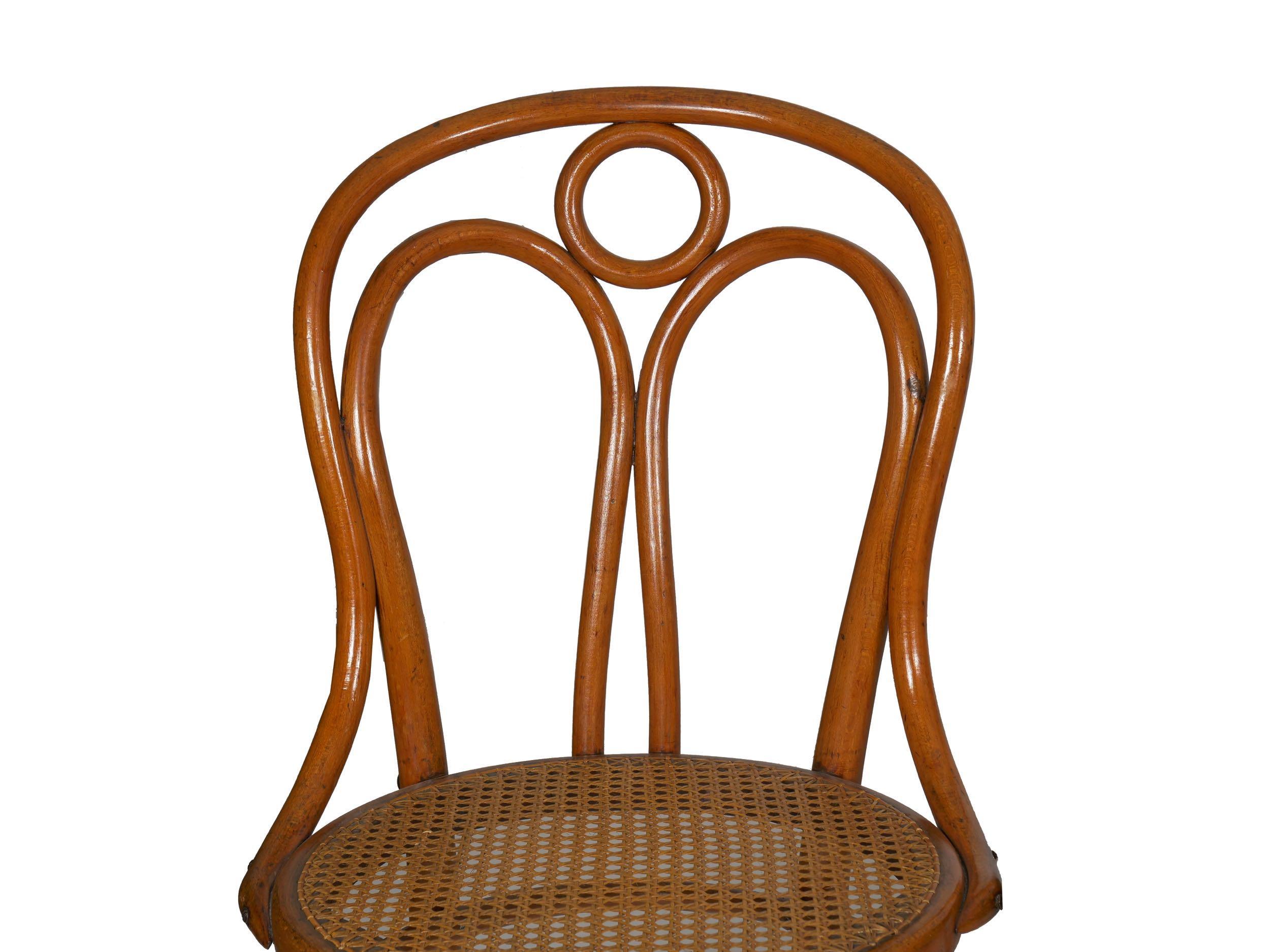 Set of Four Austrian Bentwood Vintage “Angel Chairs” No. 36 by Josef Kohn 1