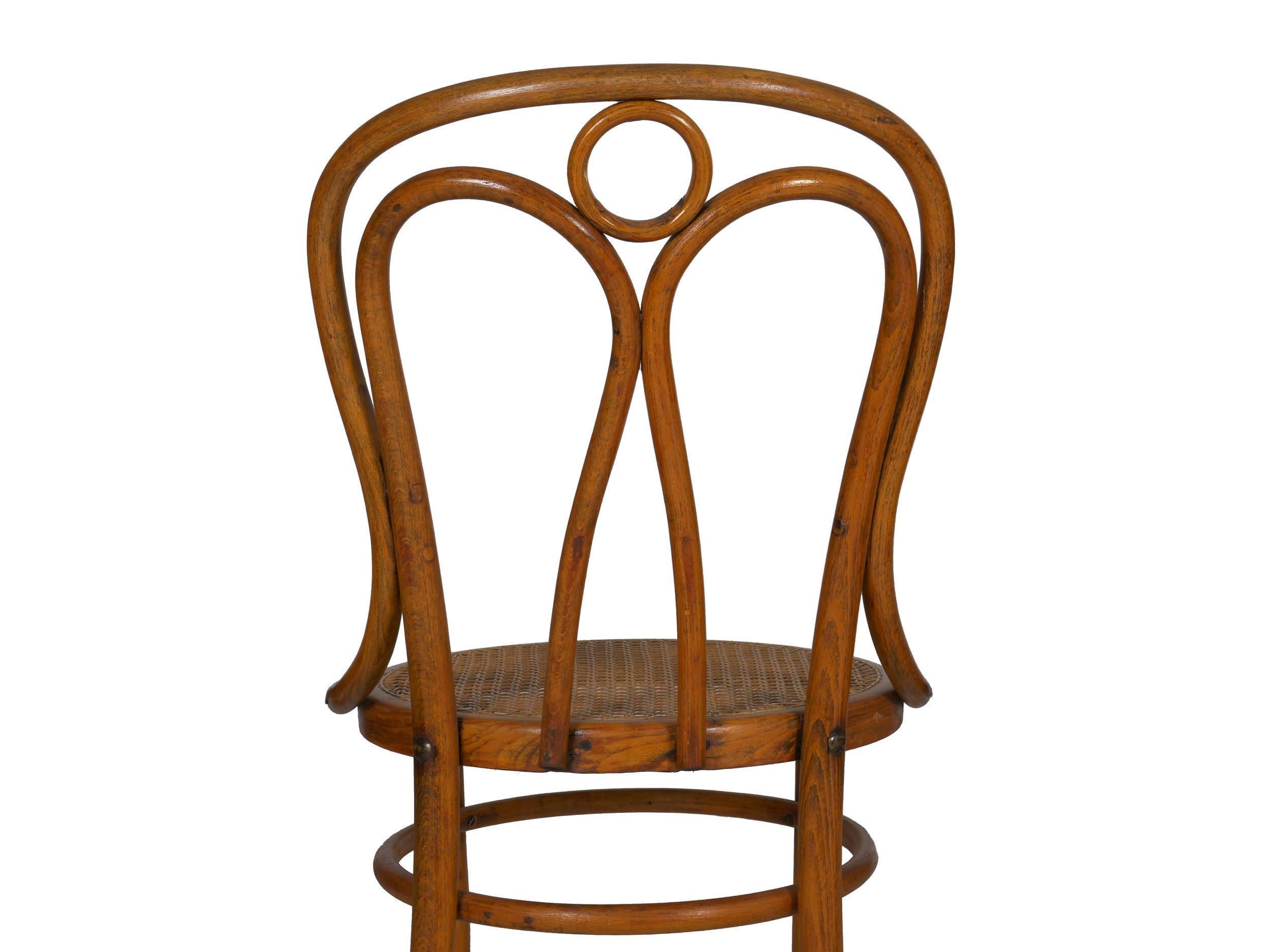 Set of Four Austrian Bentwood Vintage “Angel Chairs” No. 36 by Josef Kohn 2
