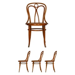 Set of Four Austrian Bentwood Vintage “Angel Chairs” No. 36 by Josef Kohn