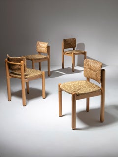 Set of Four Baba Wood Chairs by Assostudio for Pozzi & Verga, Italy, 1980s