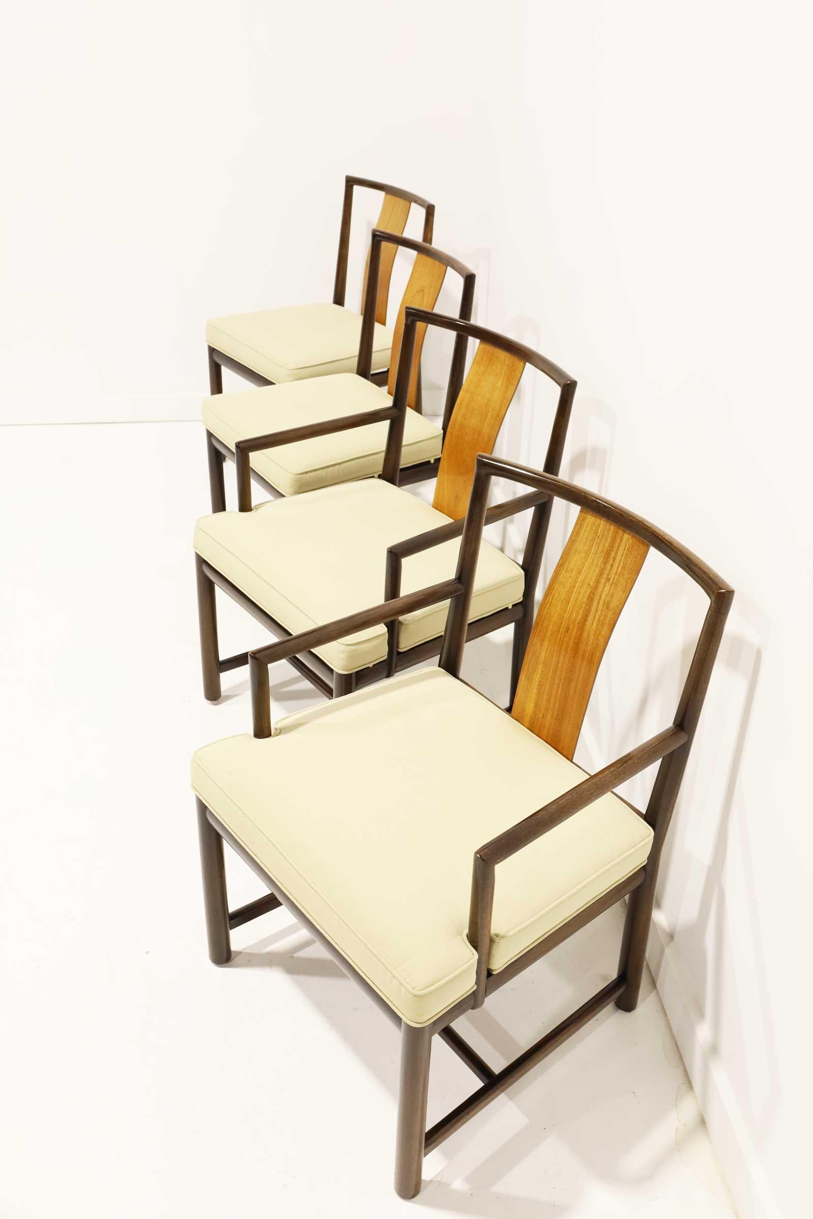 Mid-Century Modern Set of Four Baker Dining Chairs