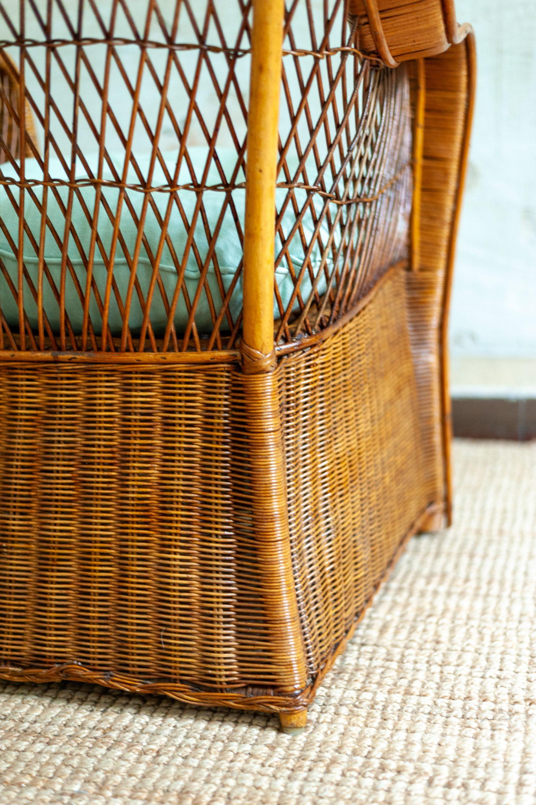 Set of Four Bamboo Armchairs – 1970s For Sale 6