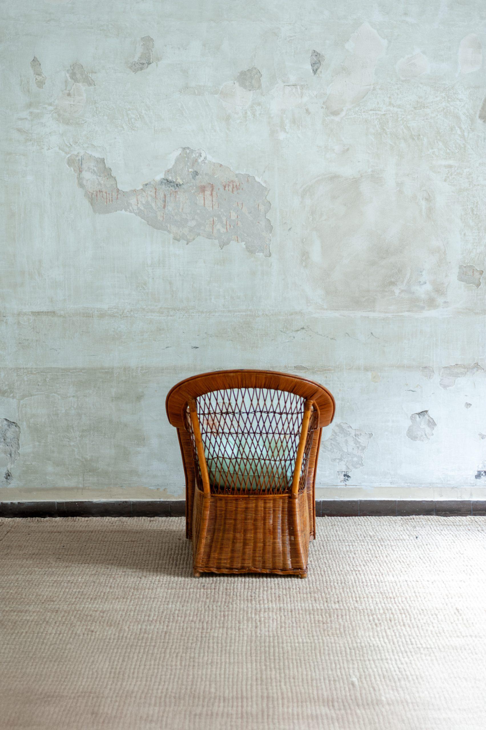 Set of Four Bamboo Armchairs – 1970s For Sale 1