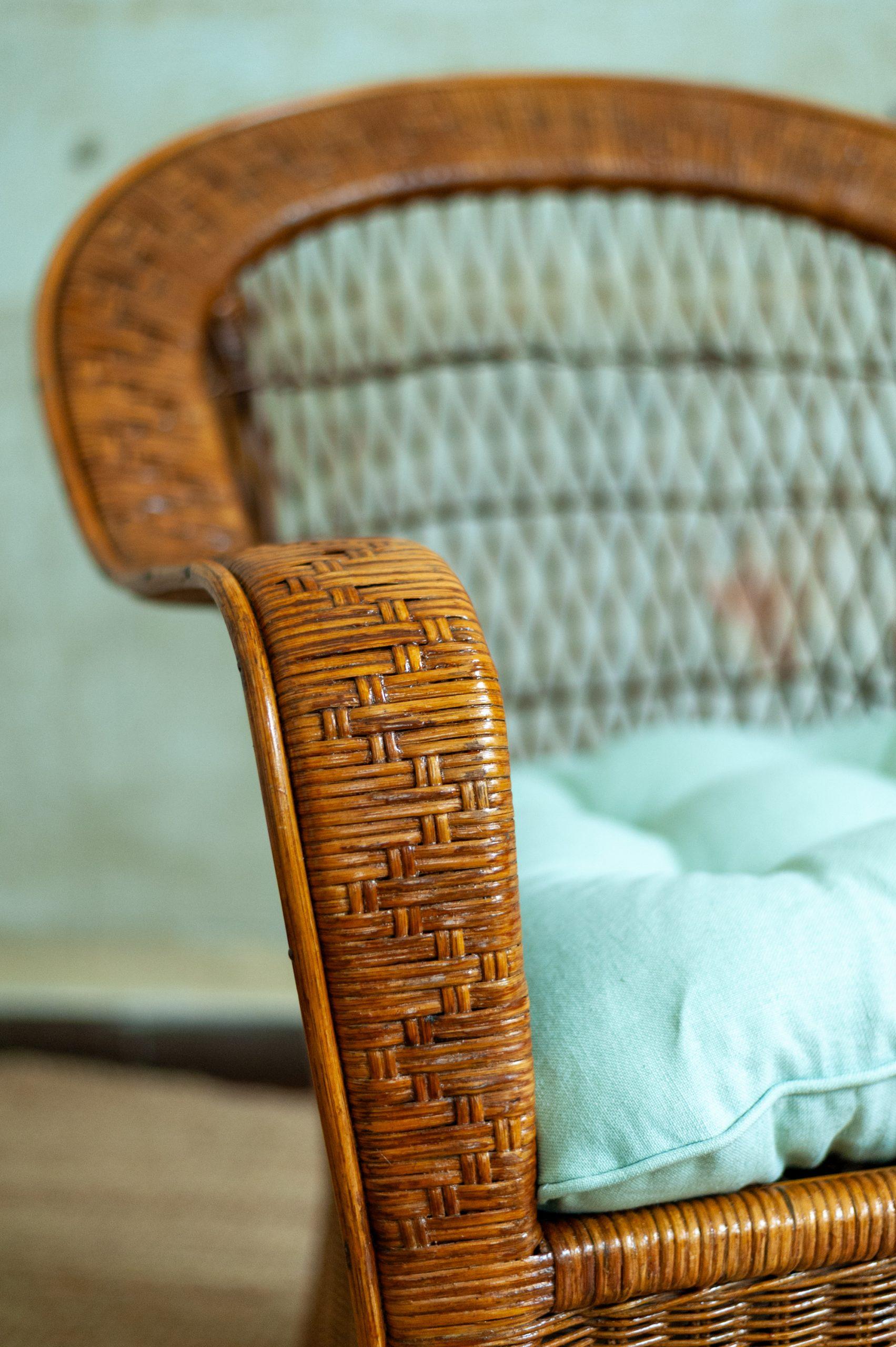 Set of Four Bamboo Armchairs – 1970s For Sale 2