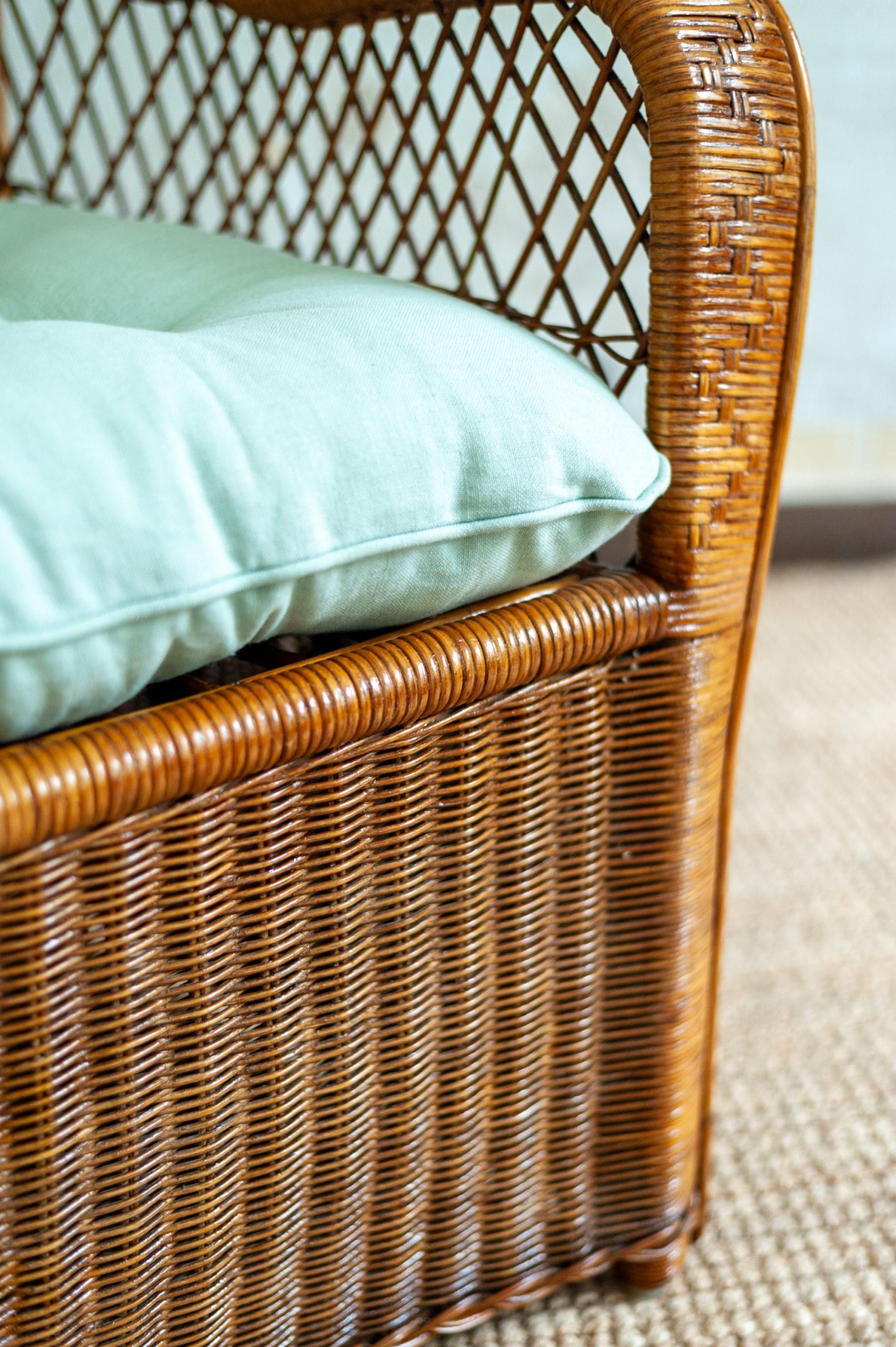 Set of Four Bamboo Armchairs – 1970s For Sale 4