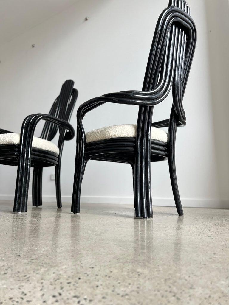 Set di quattro sedie da pranzo in bambù di Axel Einthoven per Rohe Noorwolde in vendita 1