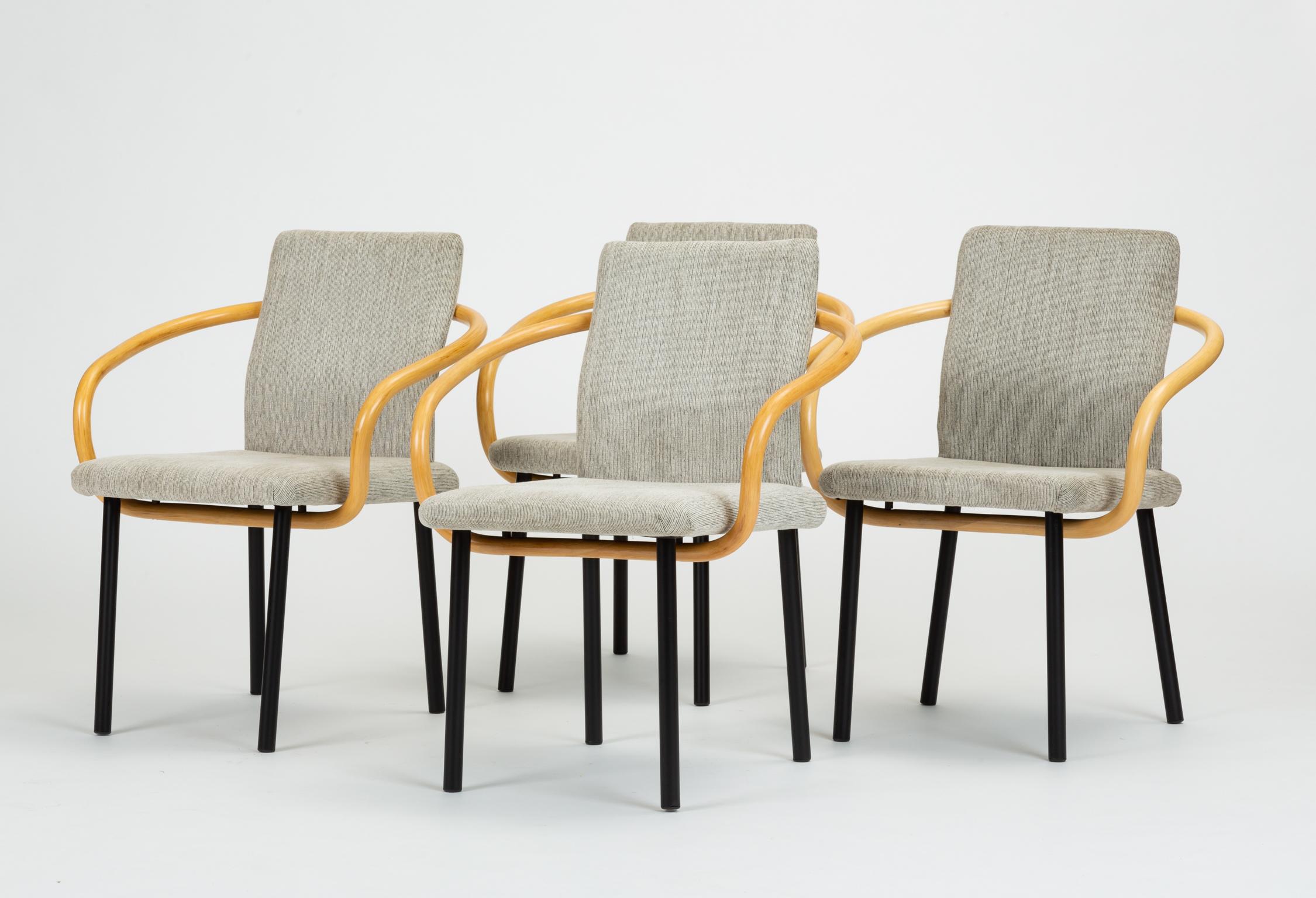 Set of Four of Ettore Sottsass for Knoll Bamboo Mandarin Chairs 8