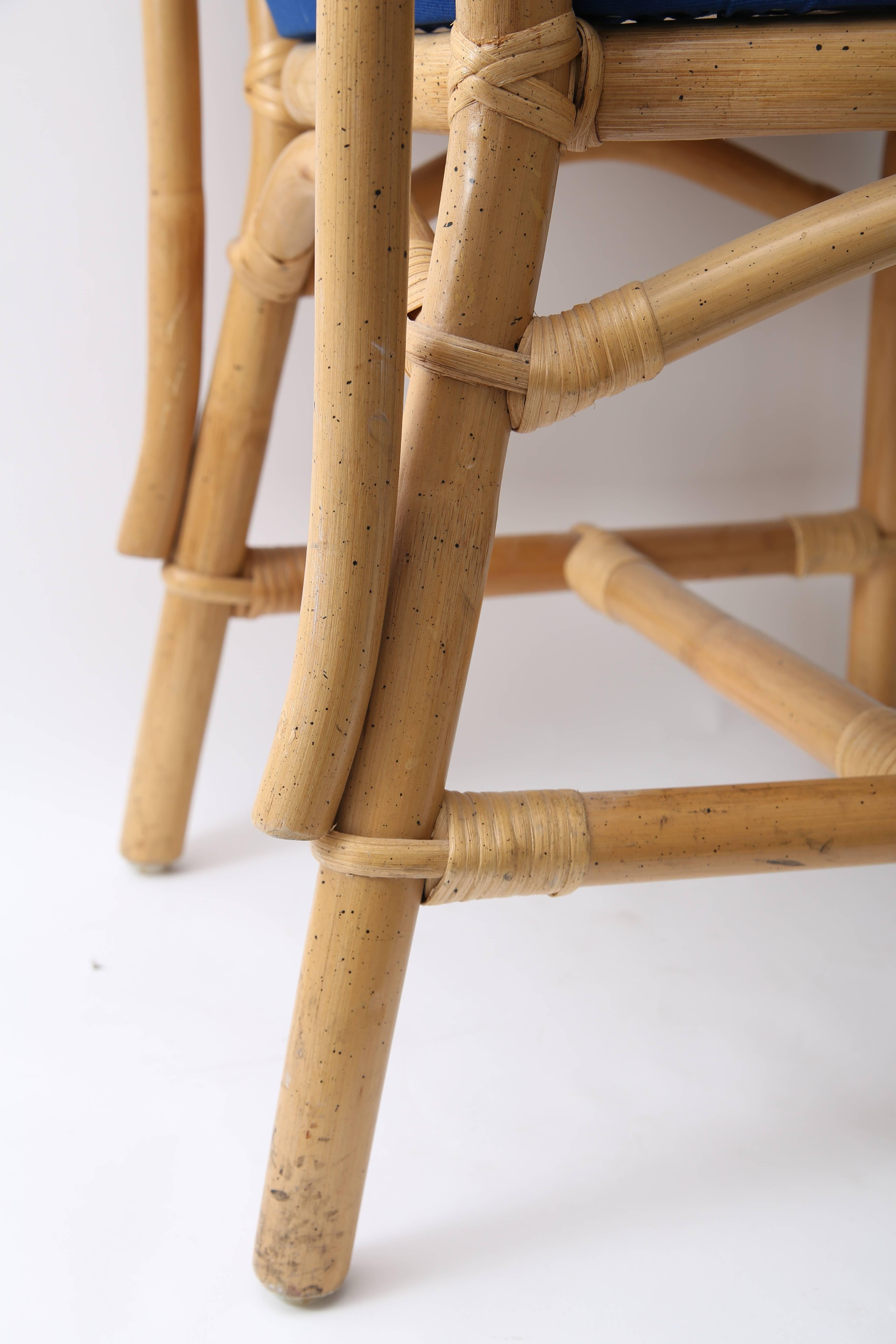 Set of Four Bamboo Side Chairs 1