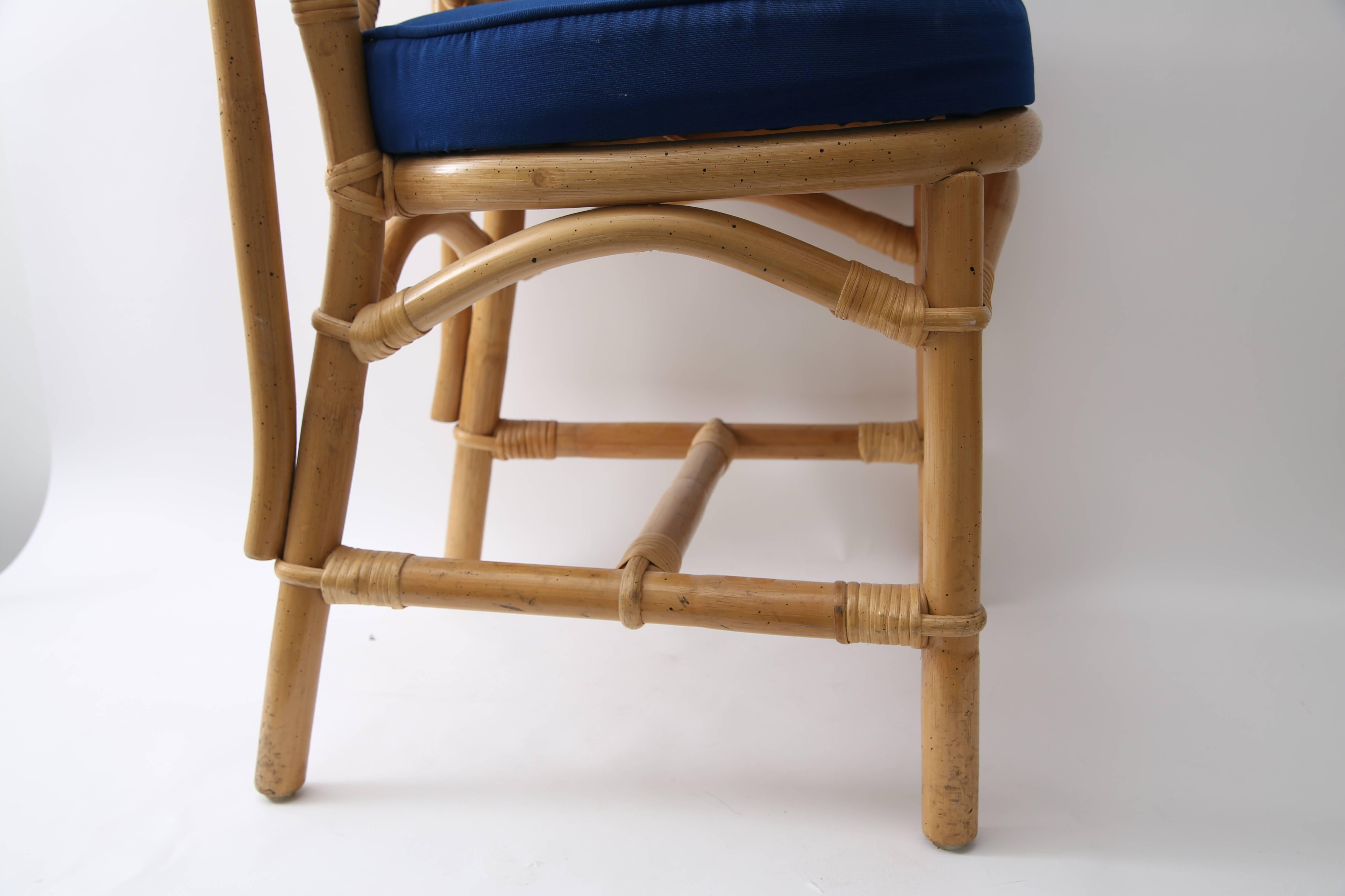 Set of Four Bamboo Side Chairs 2