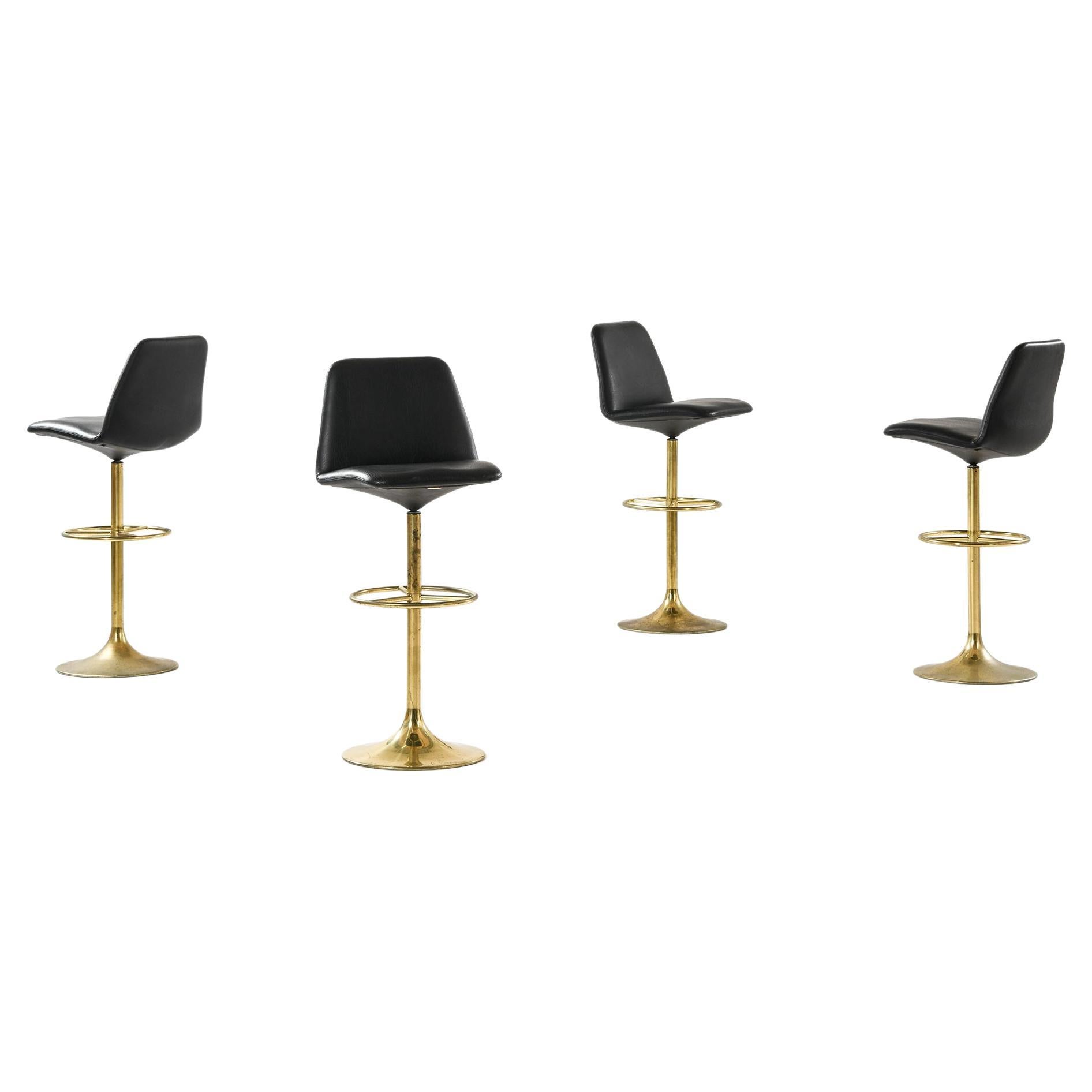 Set of Four Bar Stools by Börje Johanson, 1950s in vendita