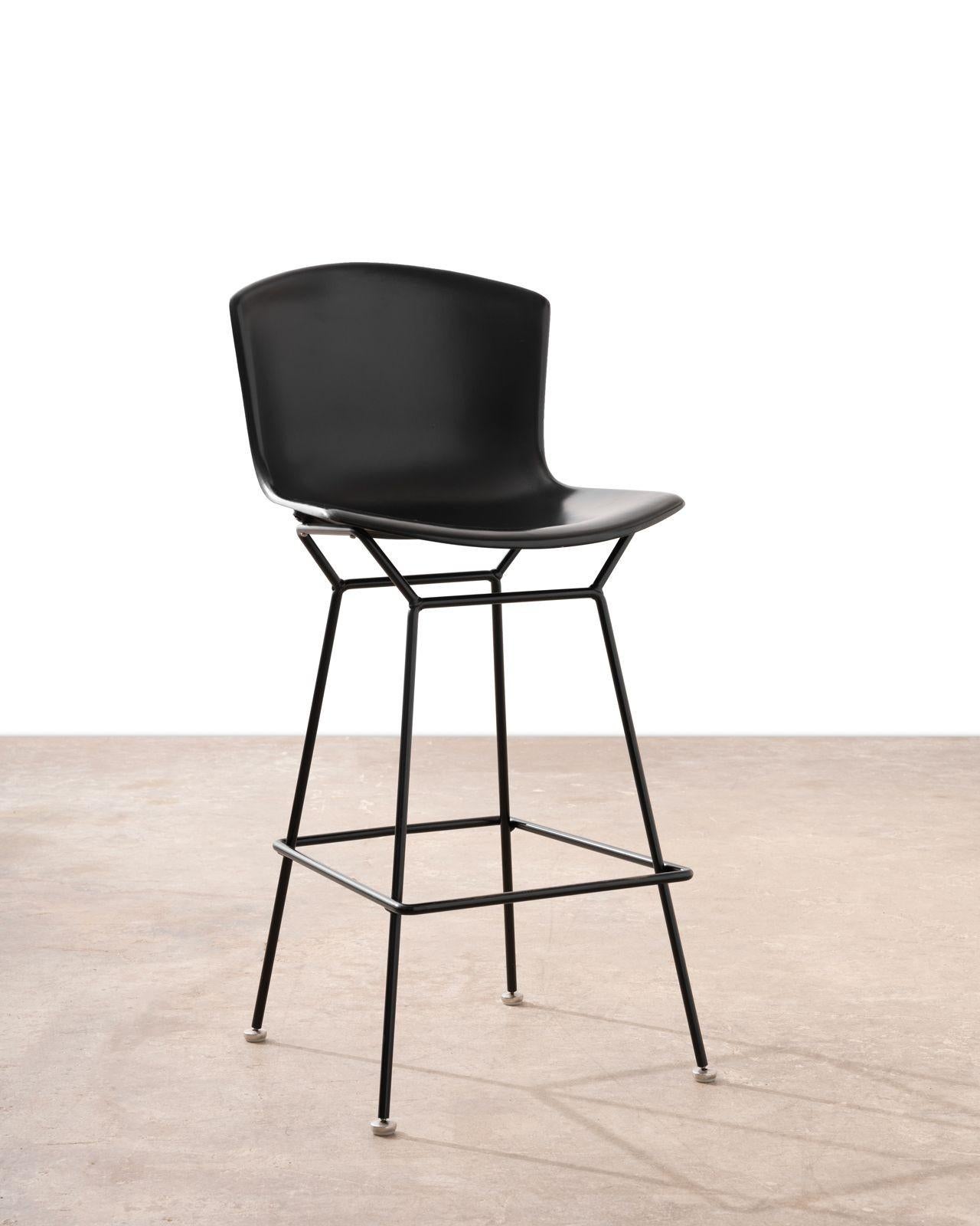 Iron Set of Four Bar Stools by Harry Bertoia for Knoll For Sale