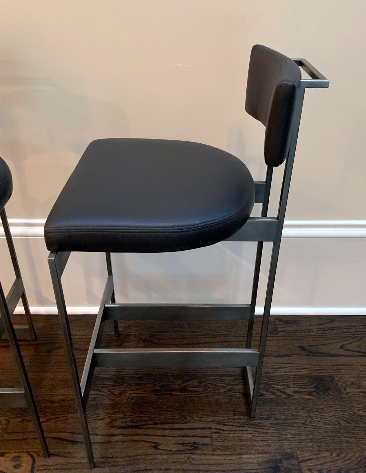 Modern Set of Four Counter Stools by Powell & Bonnell