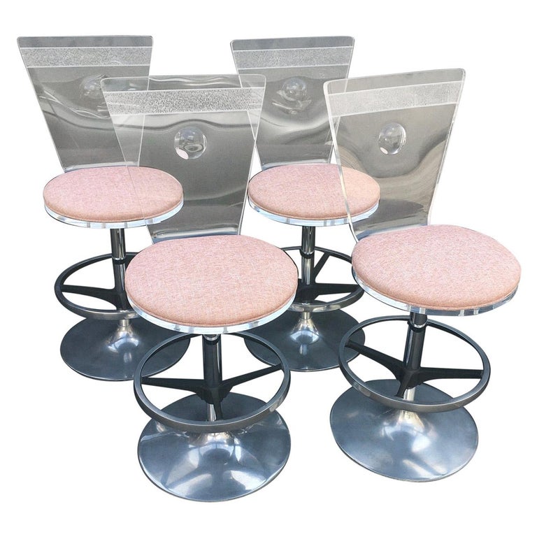 Set of Four Bar Stools For Sale at 1stDibs