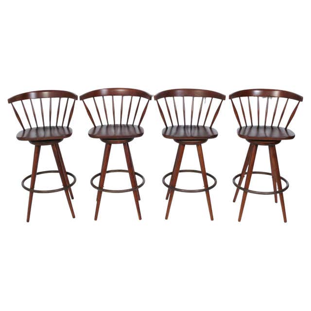 Set of Four Seasons Bar Stools by Mies van der Rohe by Gratz at 1stDibs ...