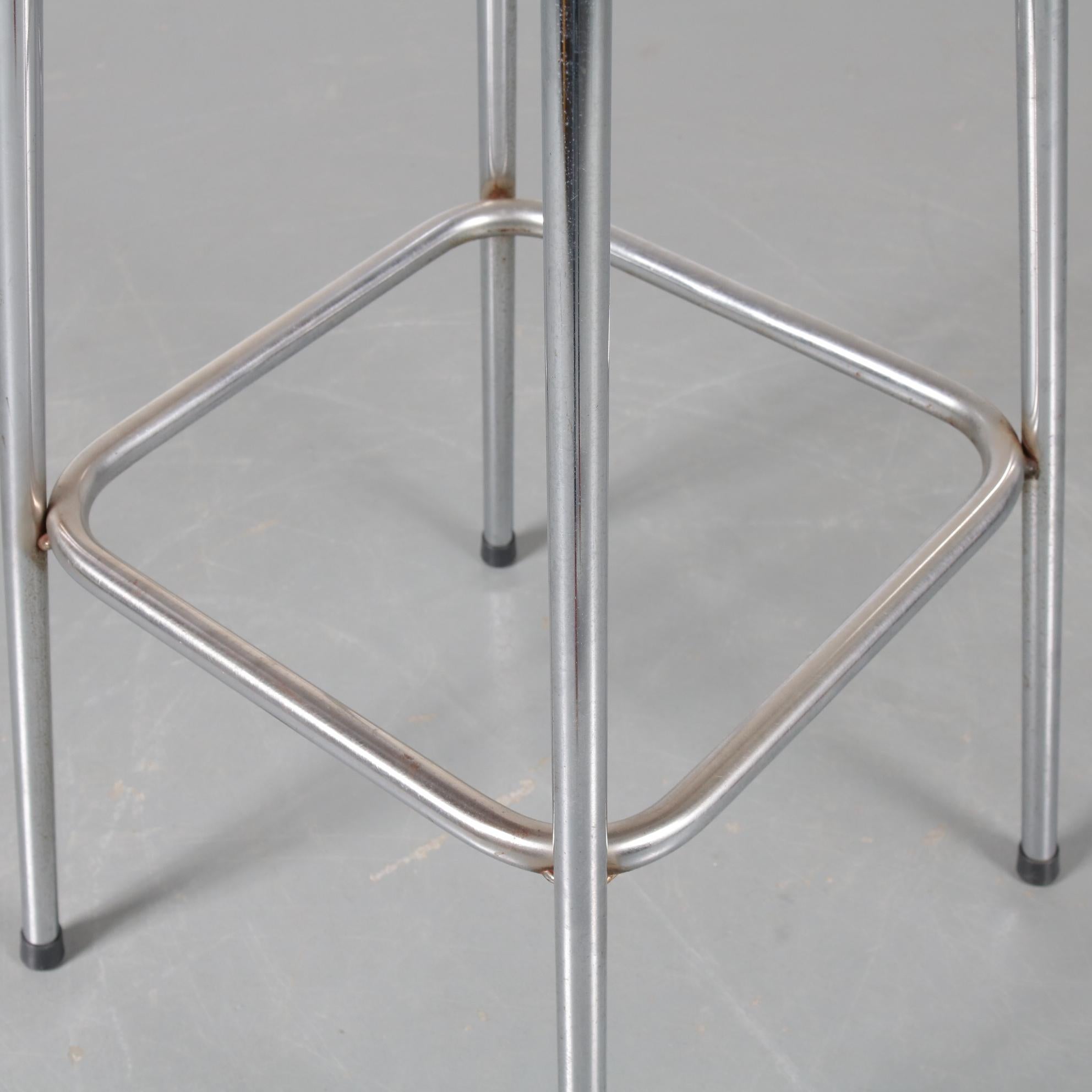 Set of Four Bar Stools Selected by Charlotte Perriand for Les Arcs, circa 1960 2