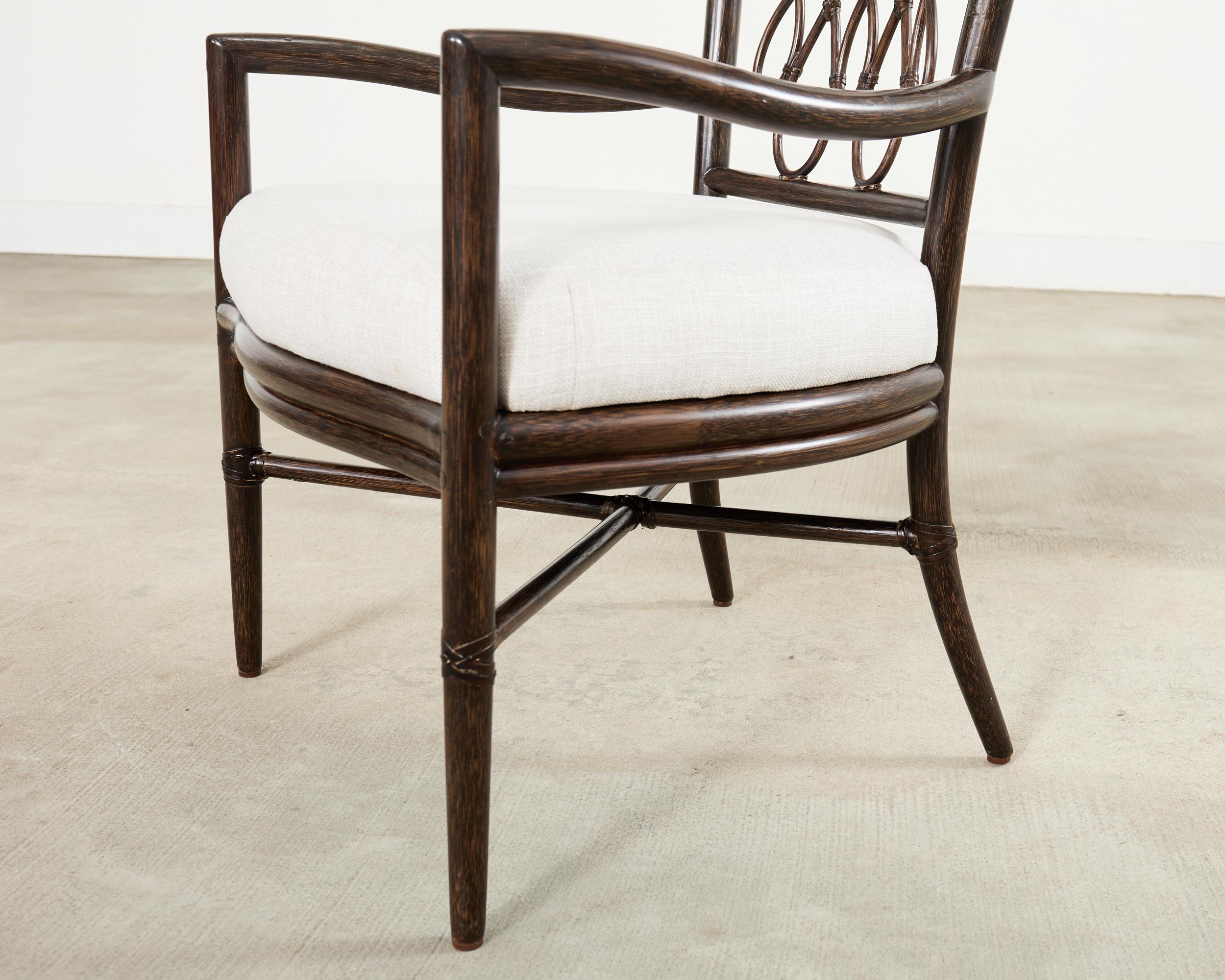 Set di quattro sedie da pranzo in rattan Script di Barbara Barry in vendita 3