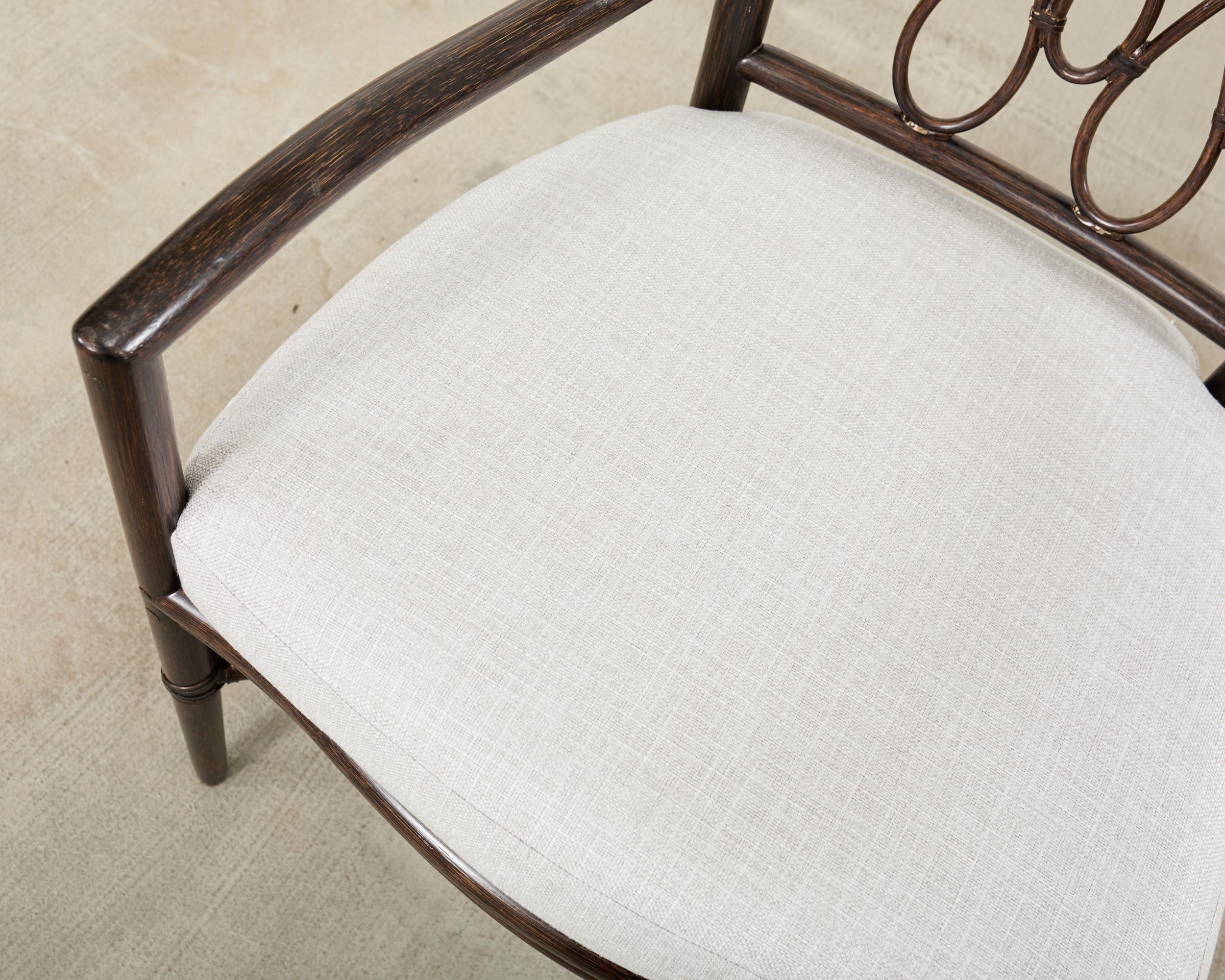 Set di quattro sedie da pranzo in rattan Script di Barbara Barry in vendita 6