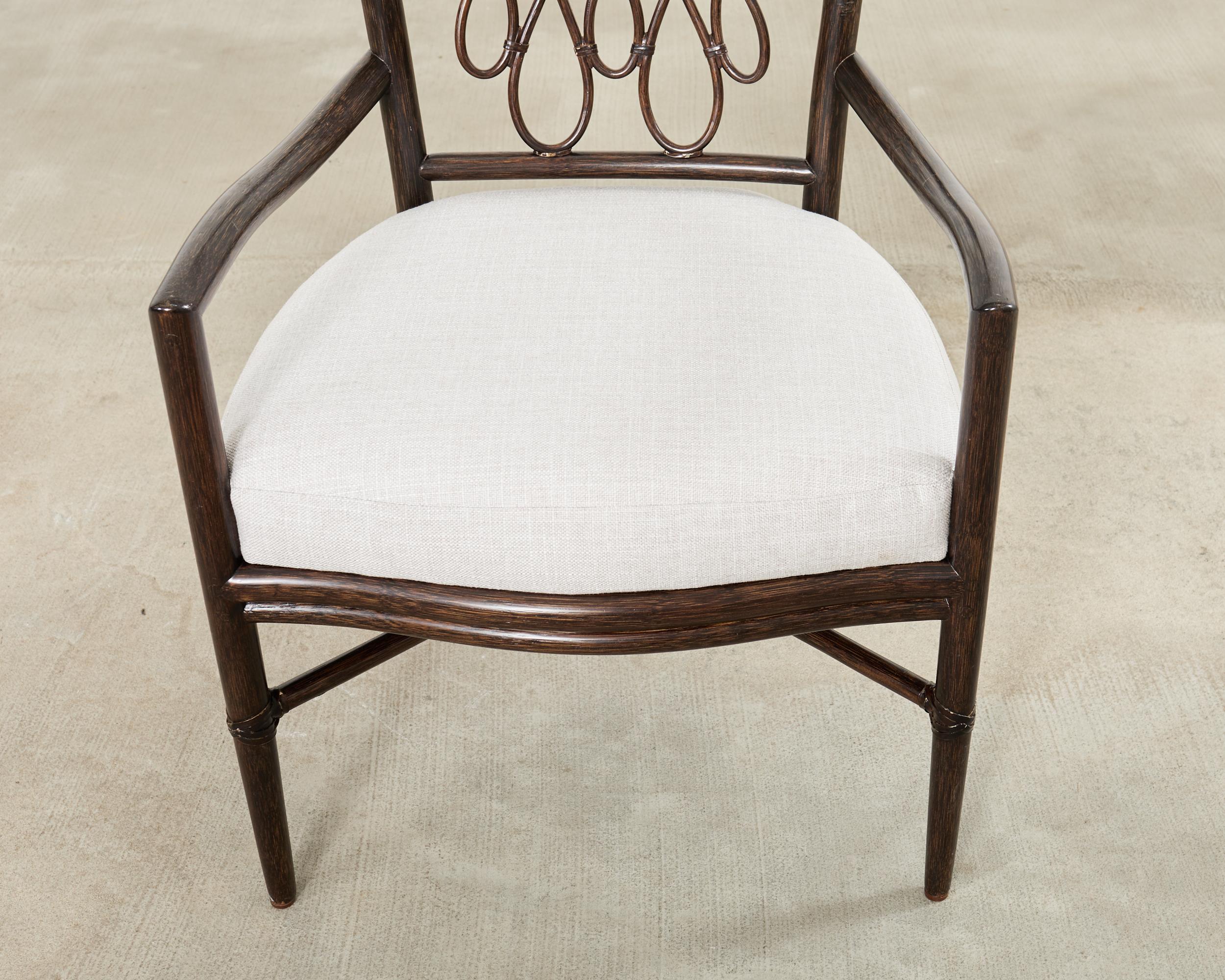 Set di quattro sedie da pranzo in rattan Script di Barbara Barry in vendita 7