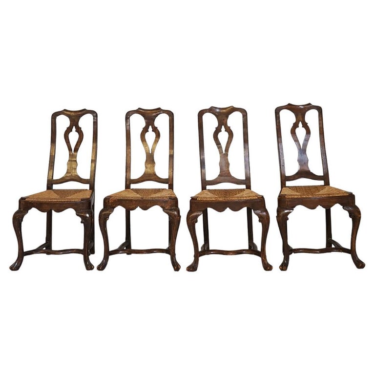Set of Four Baroque Style Chairs For Sale at 1stDibs