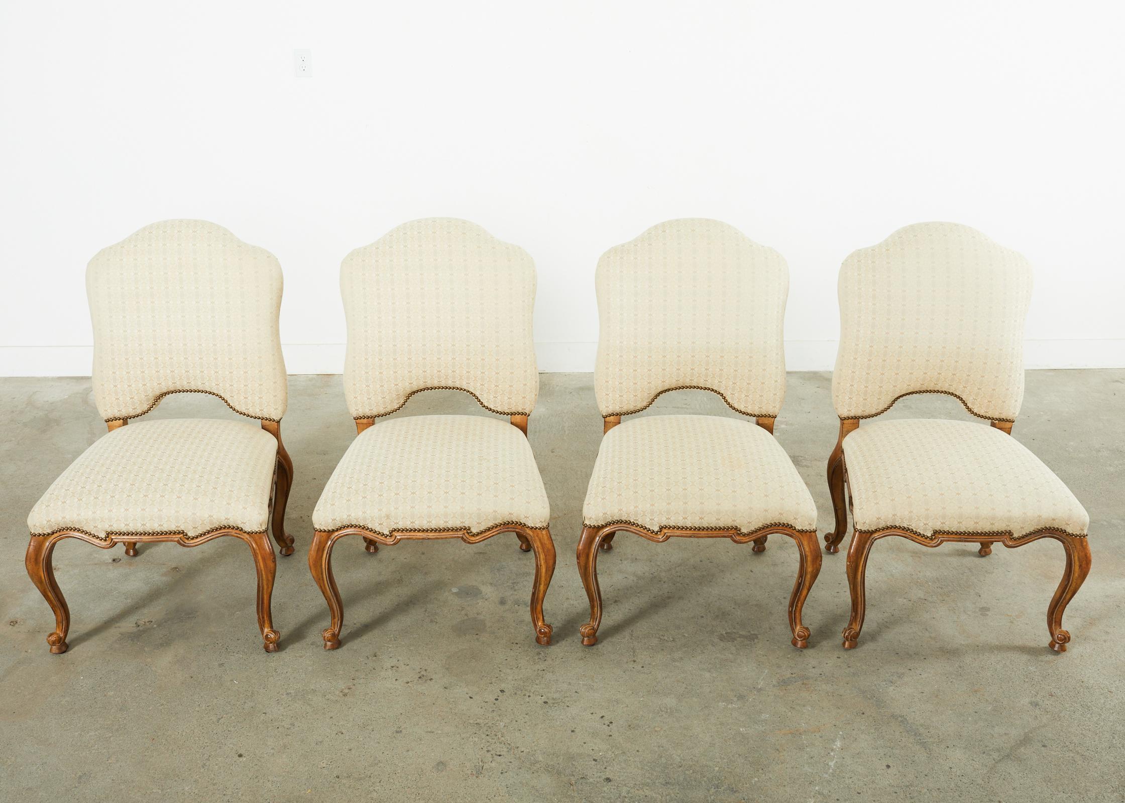 Hand-Crafted Set of Four Baroque Style Dining Chairs by Kreiss Collection For Sale
