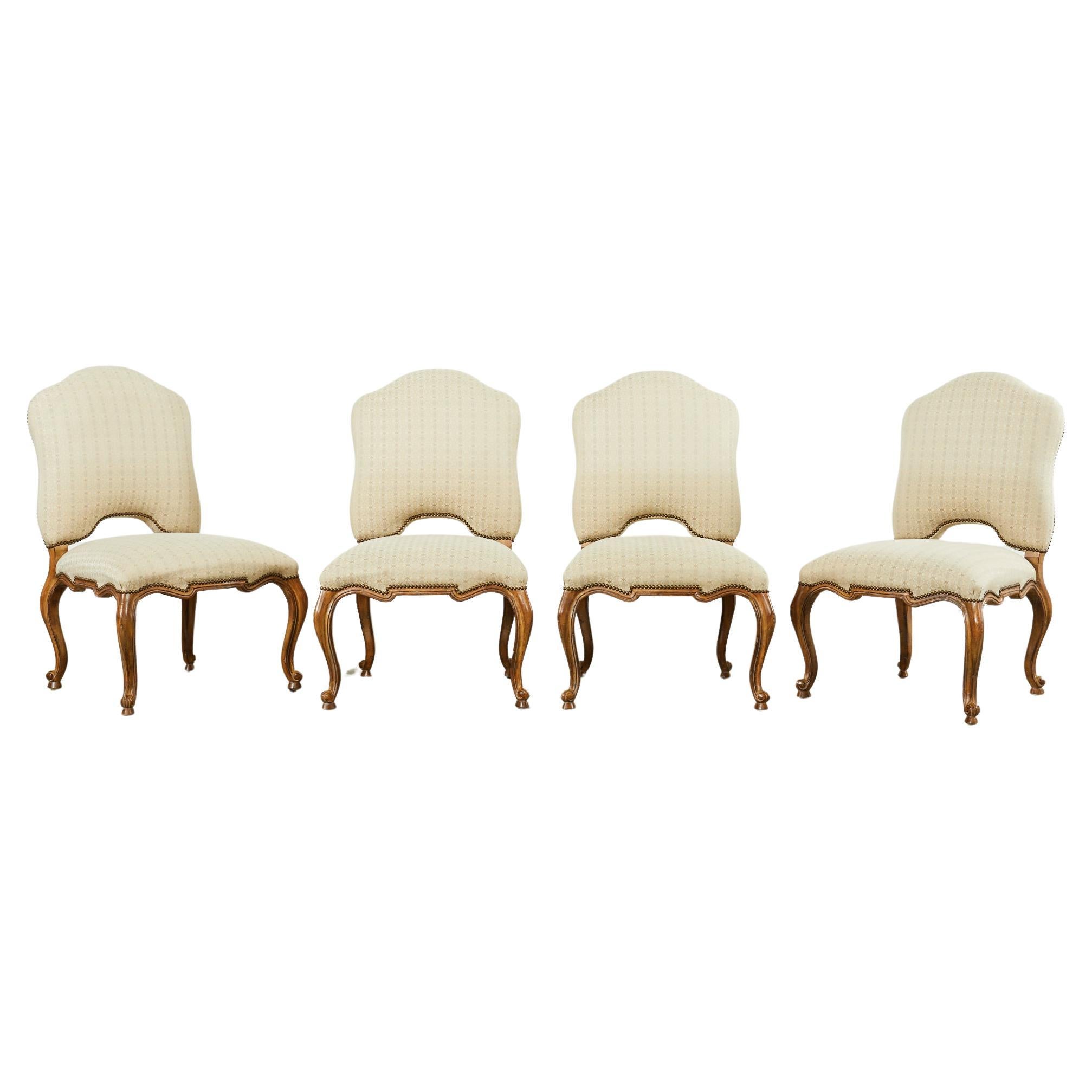 Ensemble de quatre chaises de salle à manger de style baroque par Kreiss Collection
