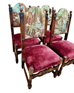 Set of Four Baroque-style Needlepoint Chairs