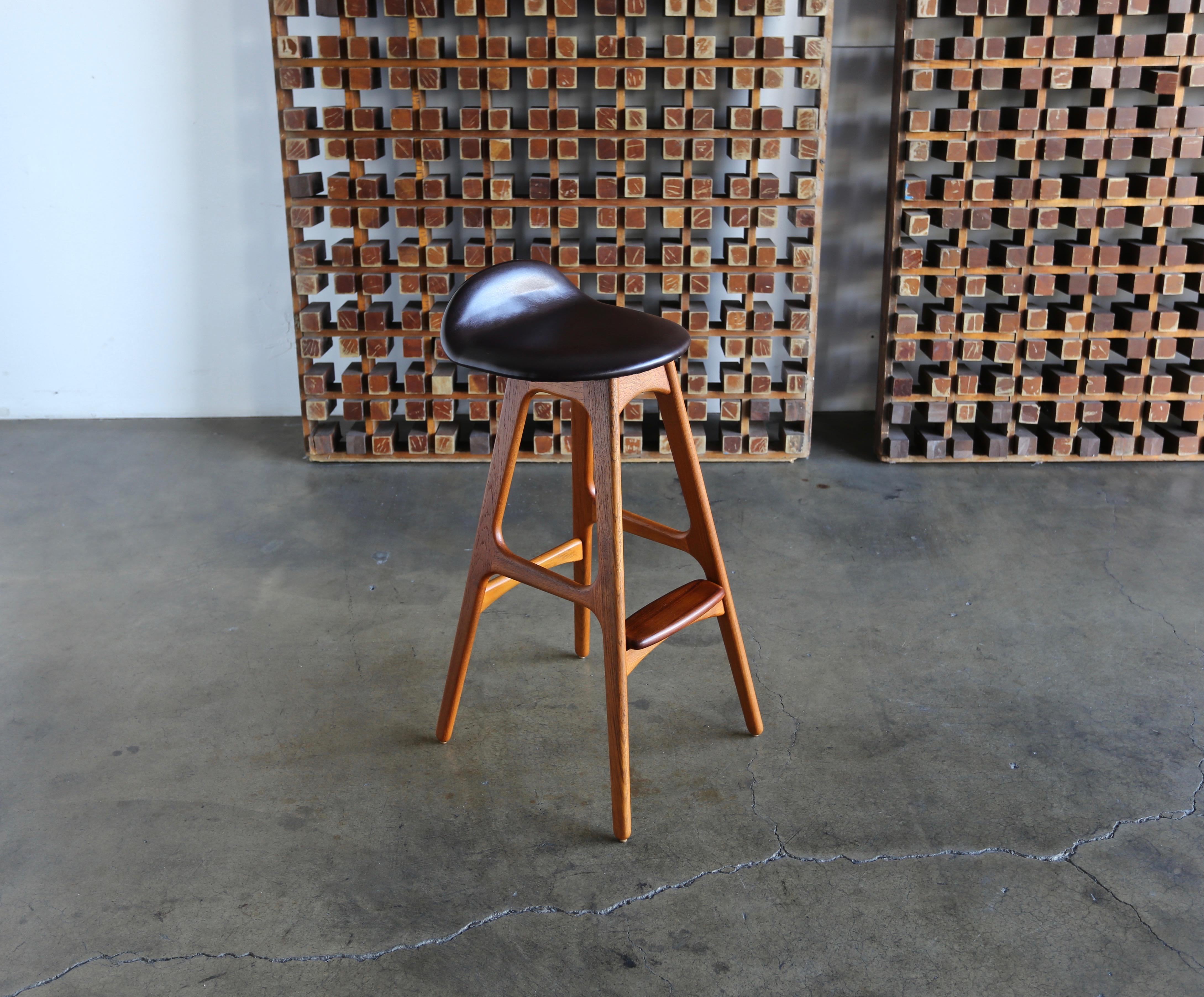 Set of Four Barstools by Erik Buch 4