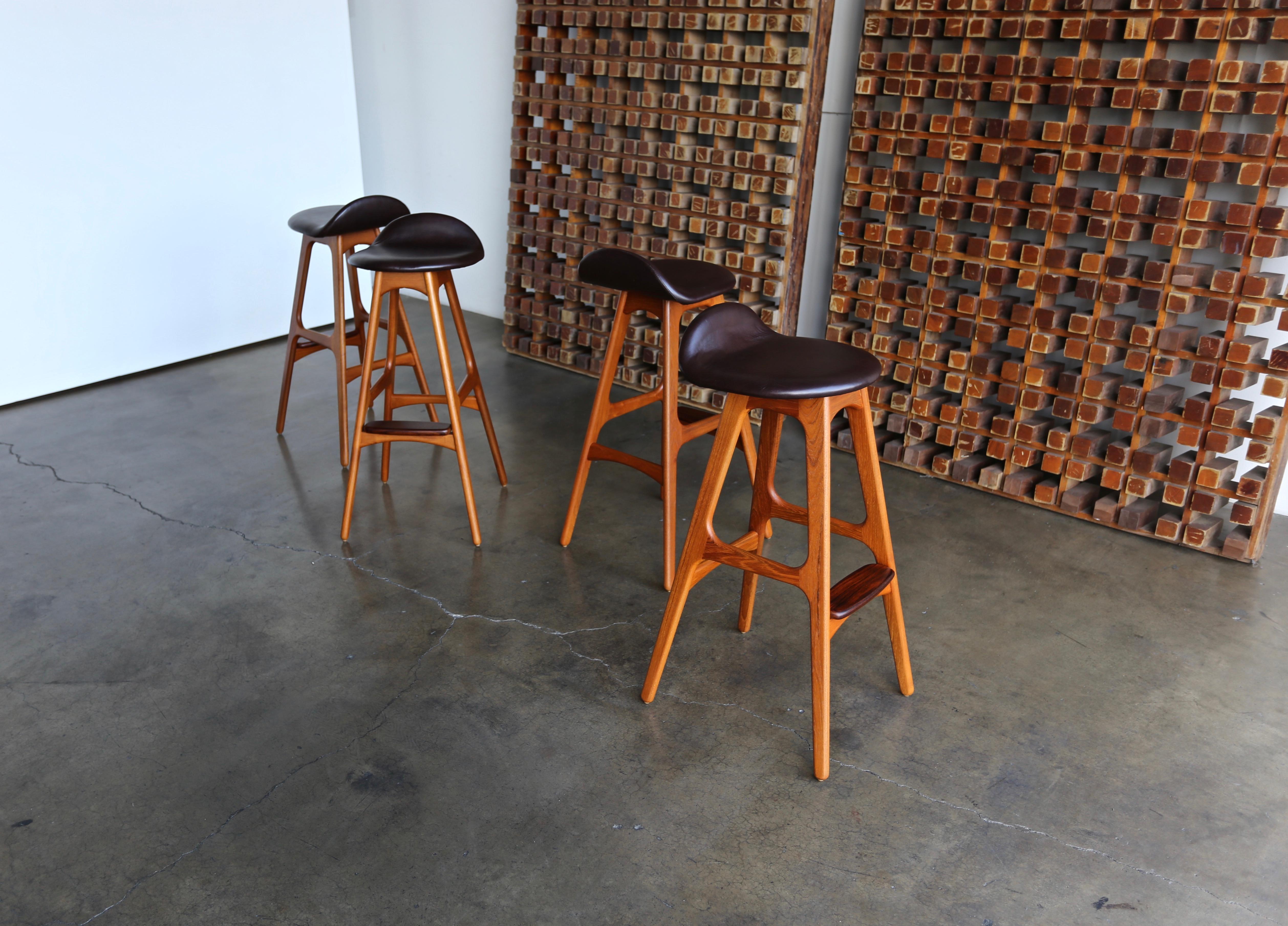 Set of Four Barstools by Erik Buch 5