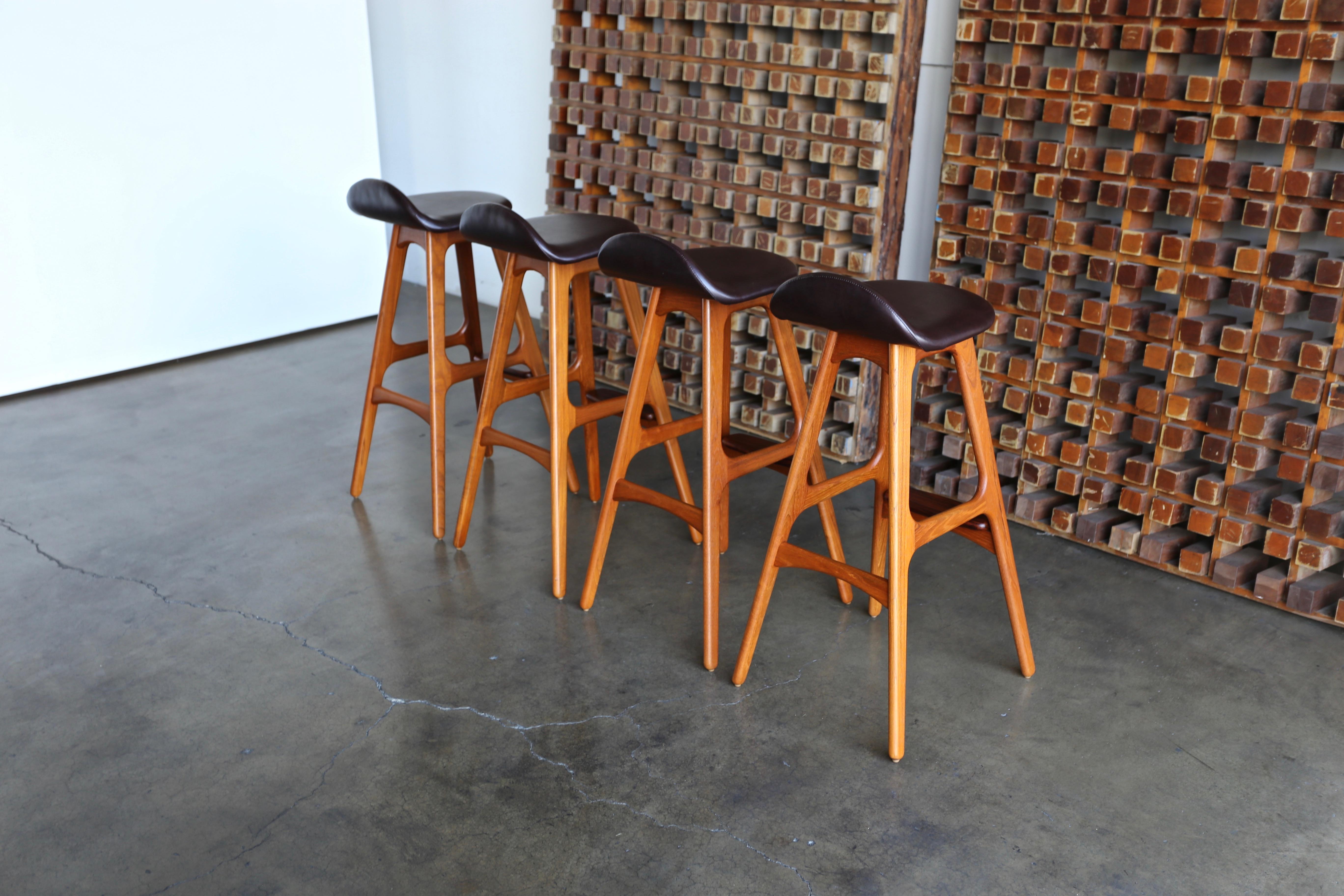 Set of Four Barstools by Erik Buch 7