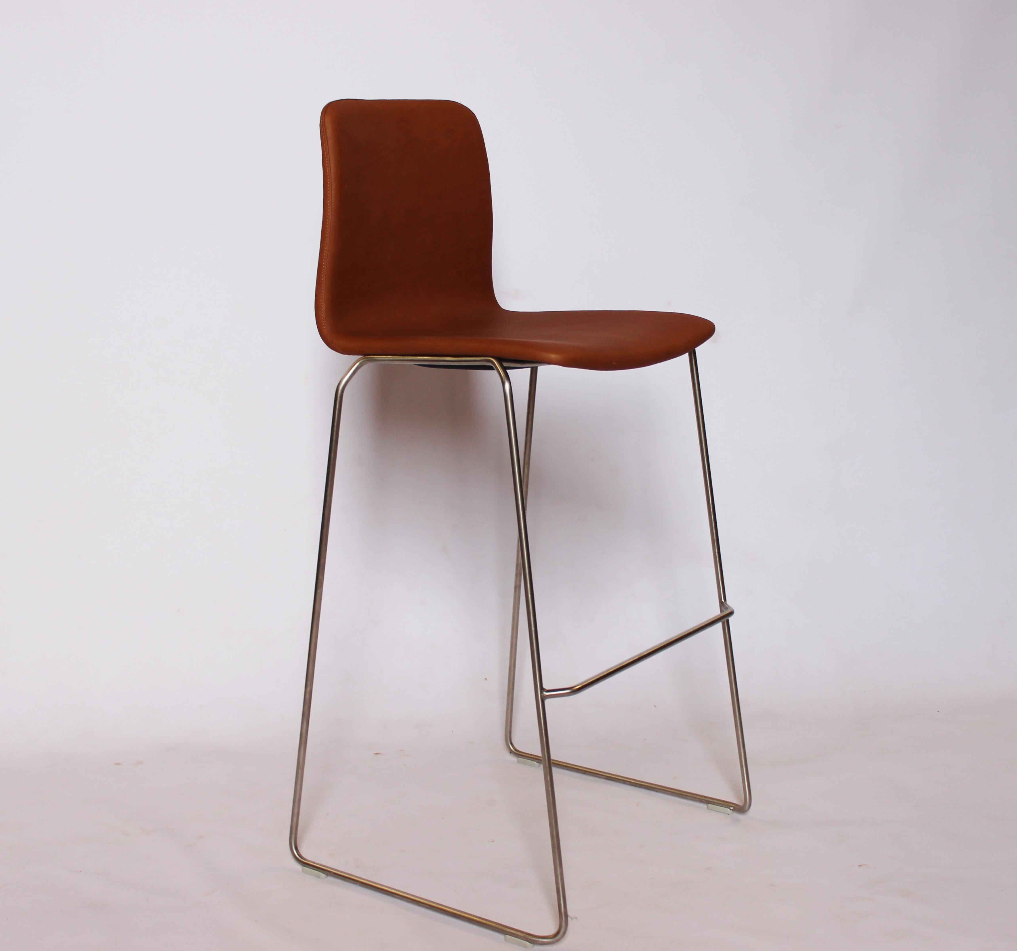Scandinavian Modern Set of Four Barstools, Model JW01, by Jacob Wagner for HAY