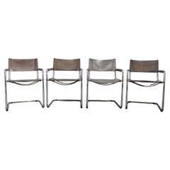 Juego de cuatro sillones cantilever Bauhaus de Mart Stam, Italia