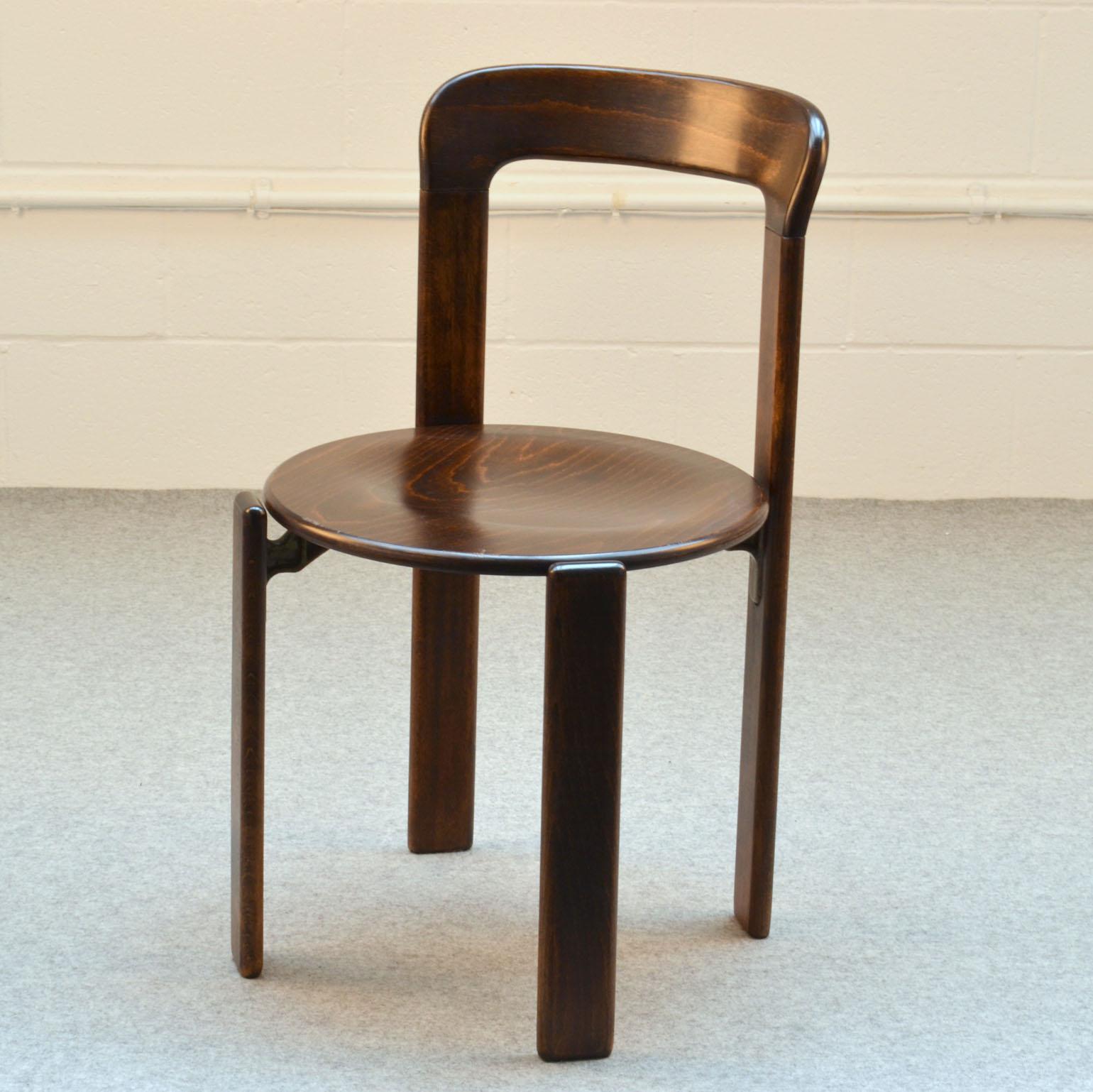 Late 20th Century Set of Four Bauhaus Dining Chairs by Bruno Rey