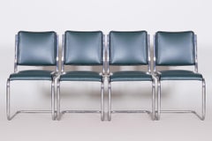 Ensemble de quatre chaises de salle à manger Bauhaus conçues par Anton Lorenz pour Slezak factories