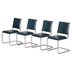 Set of Four Bauhaus Dining Chairs Designed by Anton Lorenz for Slezak Factories