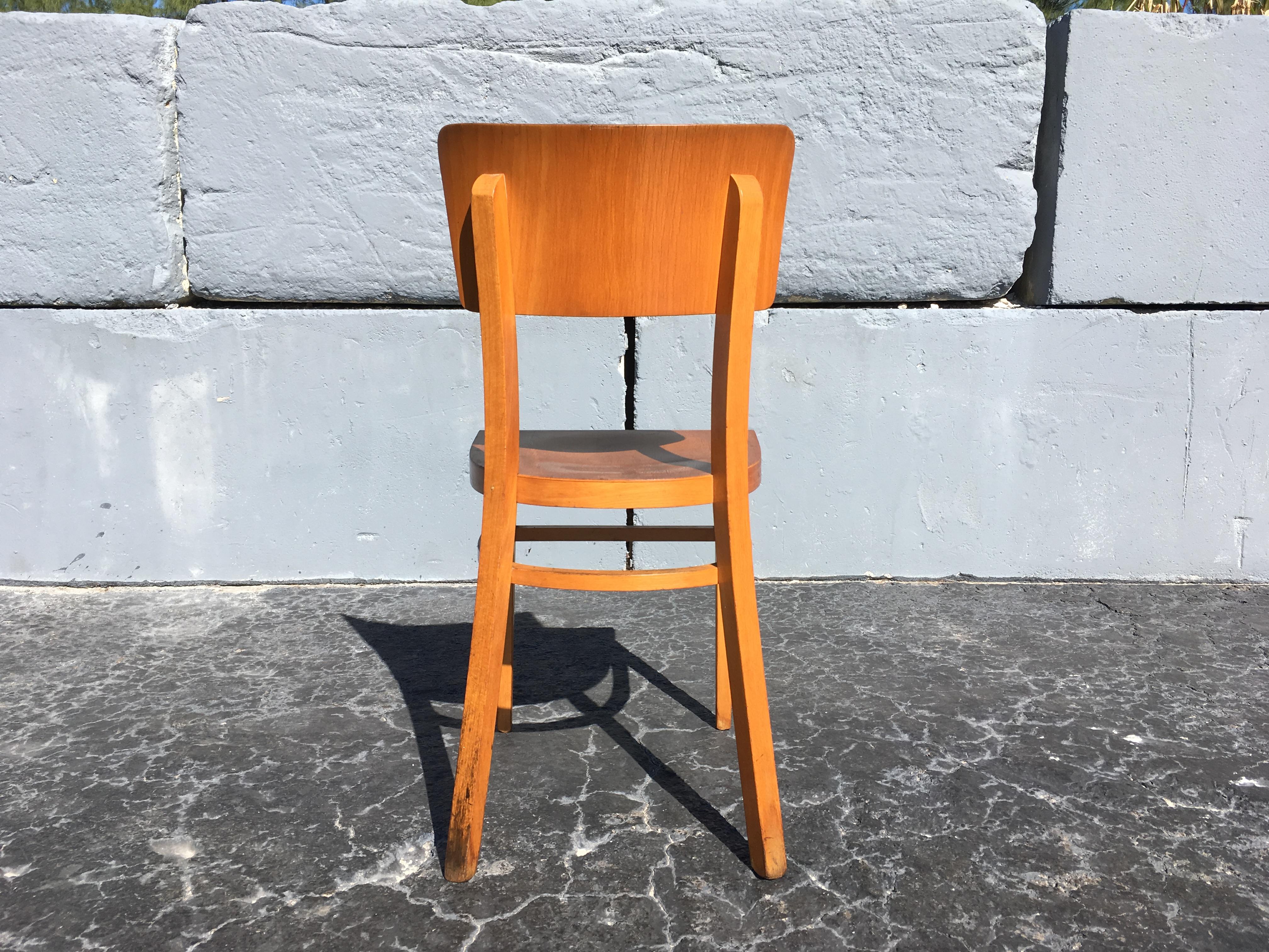 Set of Four Beautiful Bentwood Kitchen Dining Chairs, 1950s For Sale 7