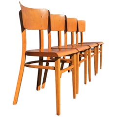 Used Set of Four Beautiful Bentwood Kitchen Dining Chairs, 1950s