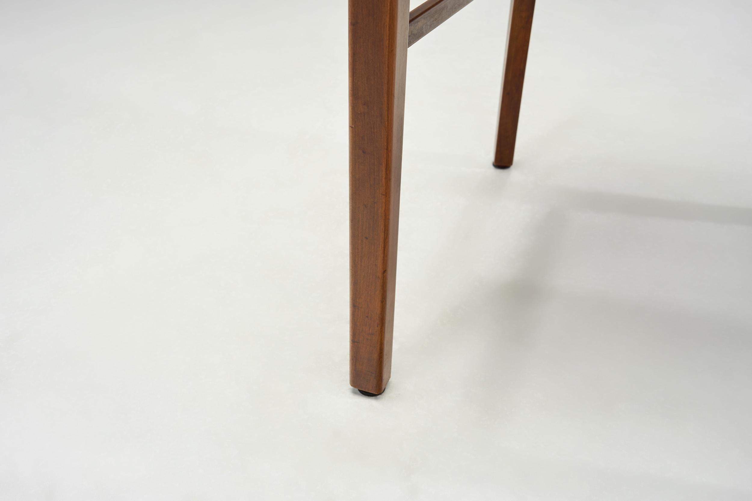 Set of Four Beech Danish Cabinetmaker Dining Chairs, Denmark Mid-20th Century For Sale 11