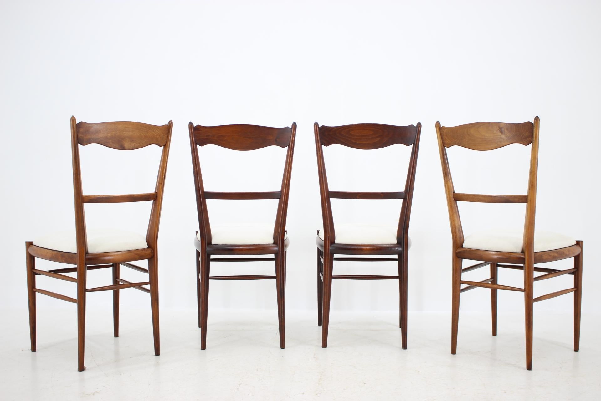 Mid-Century Modern Set of Four Beech Dining Chairs, 1960s