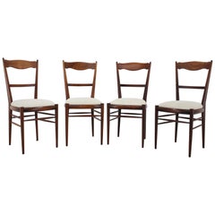 Set of Four Beech Dining Chairs, 1960s