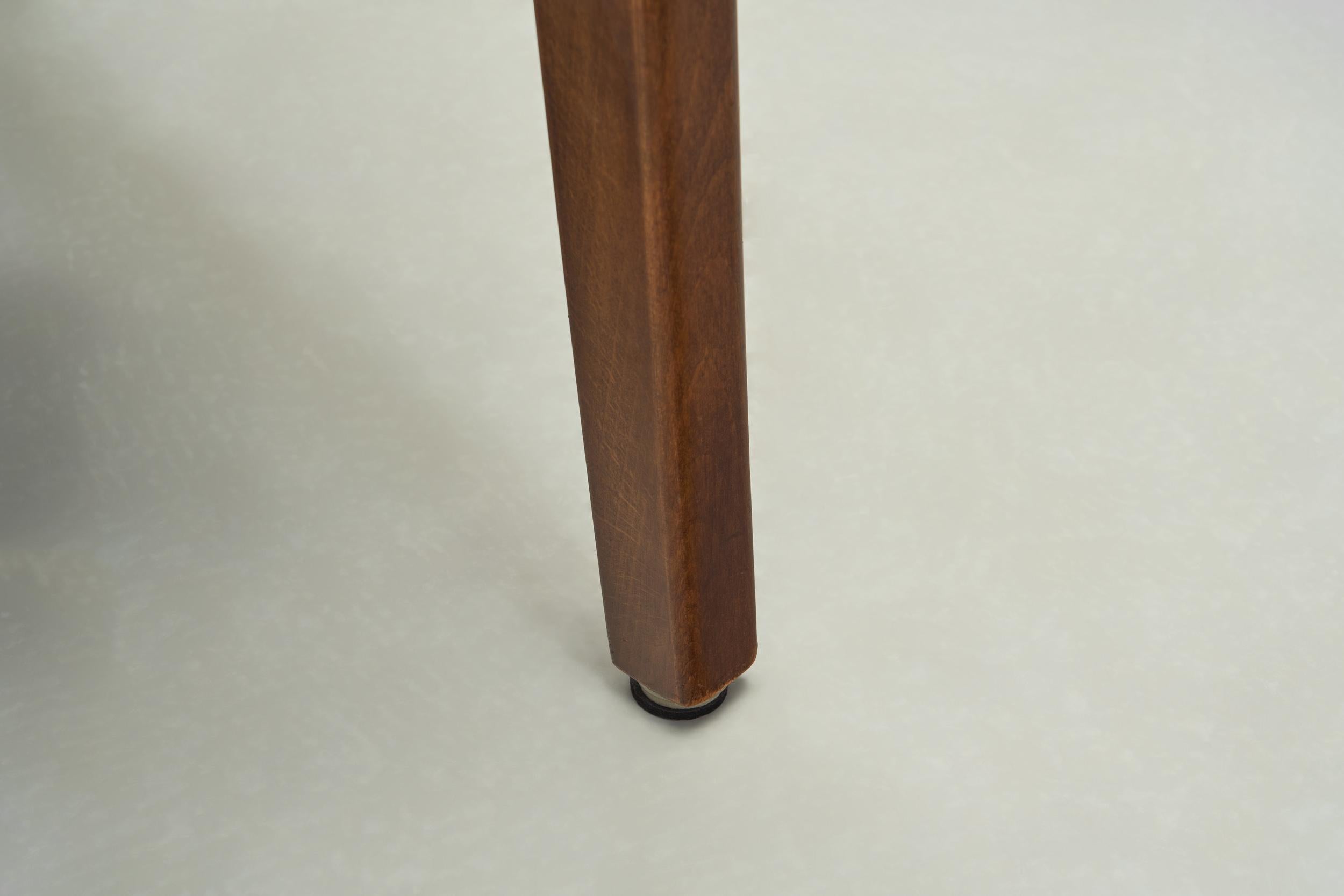Set of Four Beech Dining Chairs, Europe Mid-20th Century For Sale 10