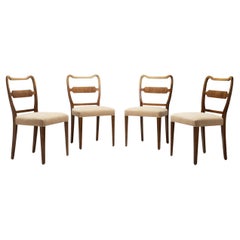 Set of Four Beech Dining Chairs, Europe Mid-20th Century