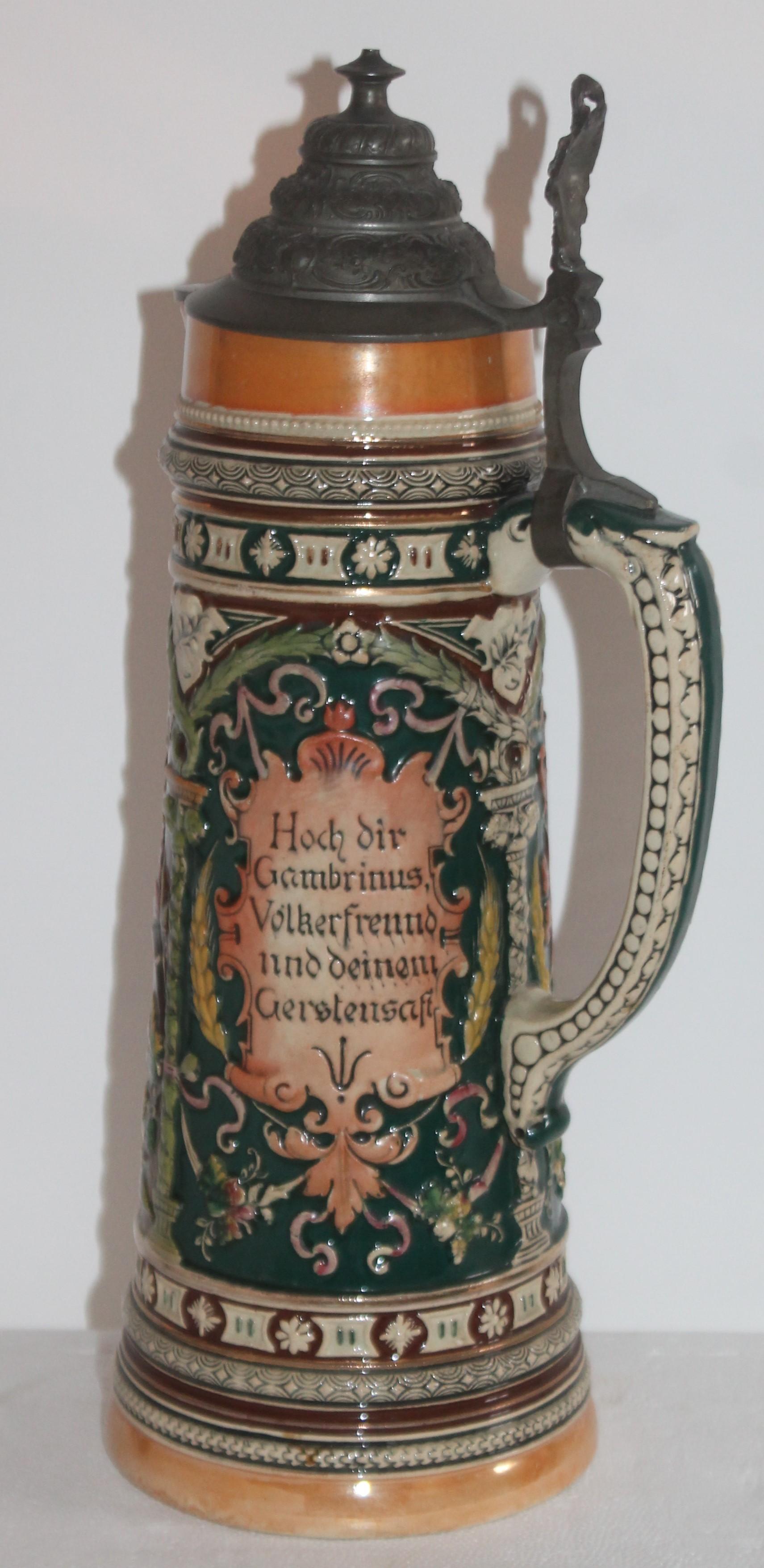 Set of Four Beer Mugs Set with Pewter Lids For Sale at 1stDibs pewter lids for sale, pewter